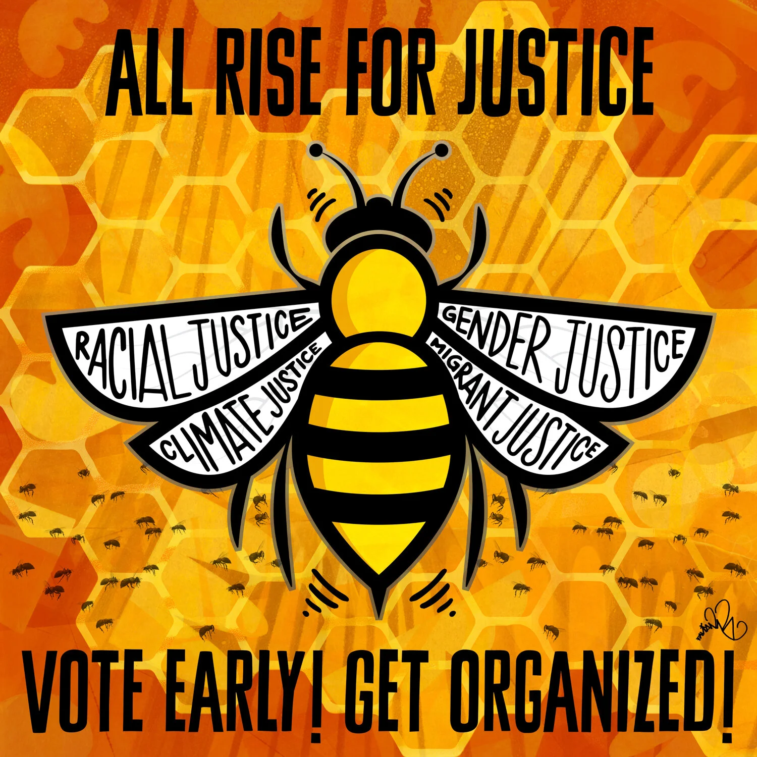    All Rise For Justice   | Favianna Rodriguez (IG: @Favianna1) | Inspired by Culture Surge 