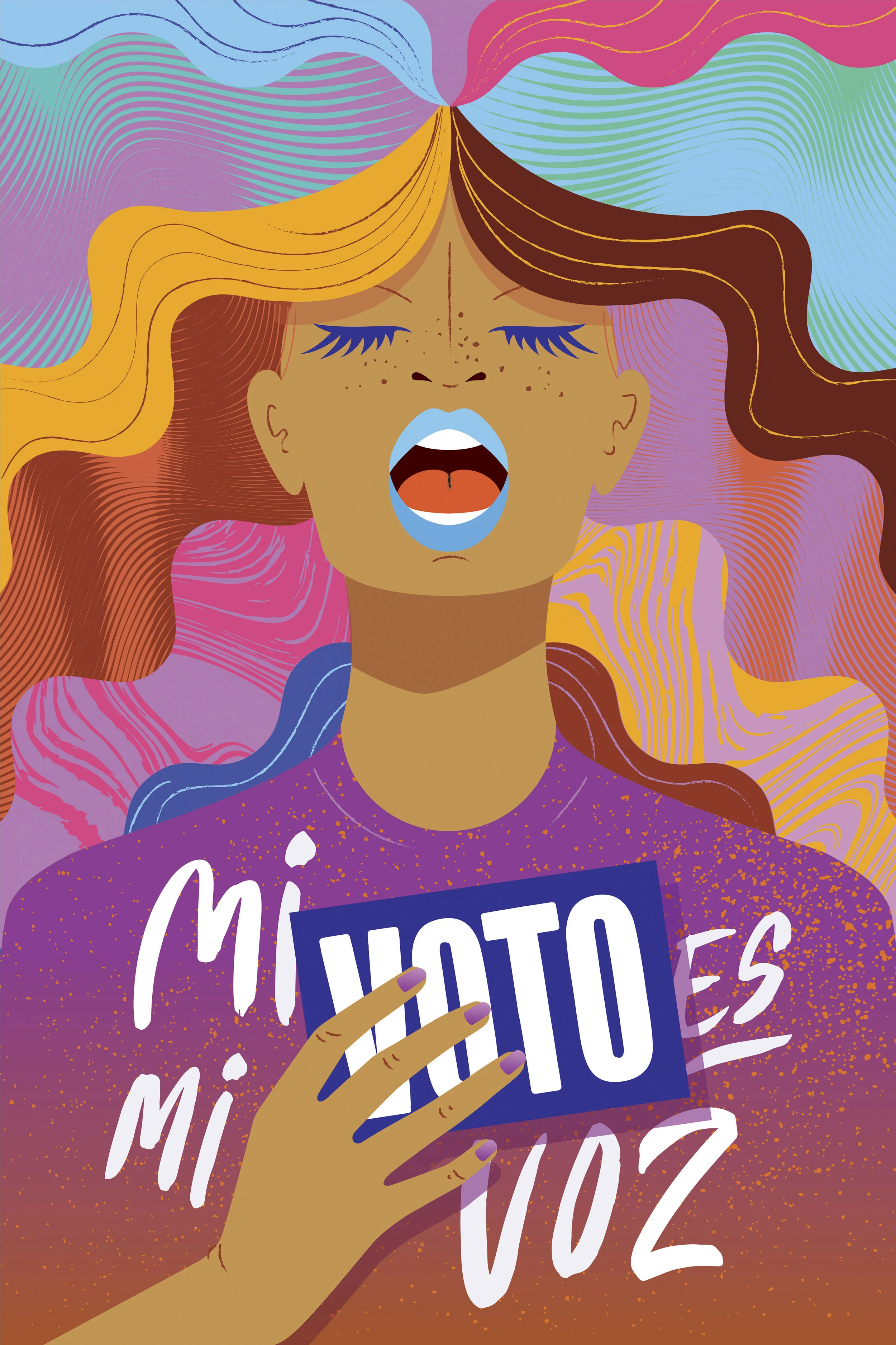  Art by Kayla Jones for Amplifier’s Power to the Polls 
