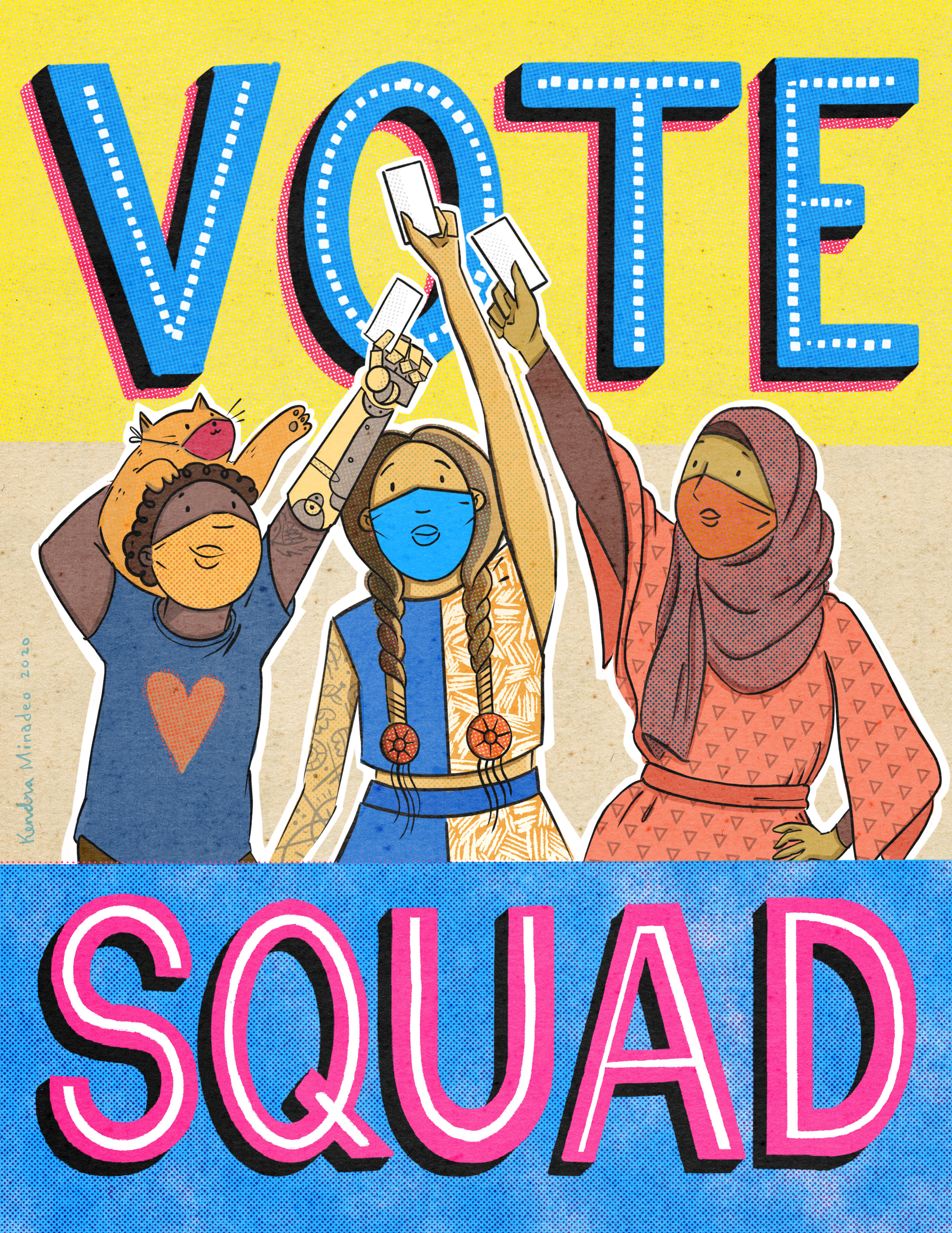    Vote Squad   | Kendra Minadeo (IG: @KendraMinadeo) | Digital Illustration Commissioned by Culture Surge 