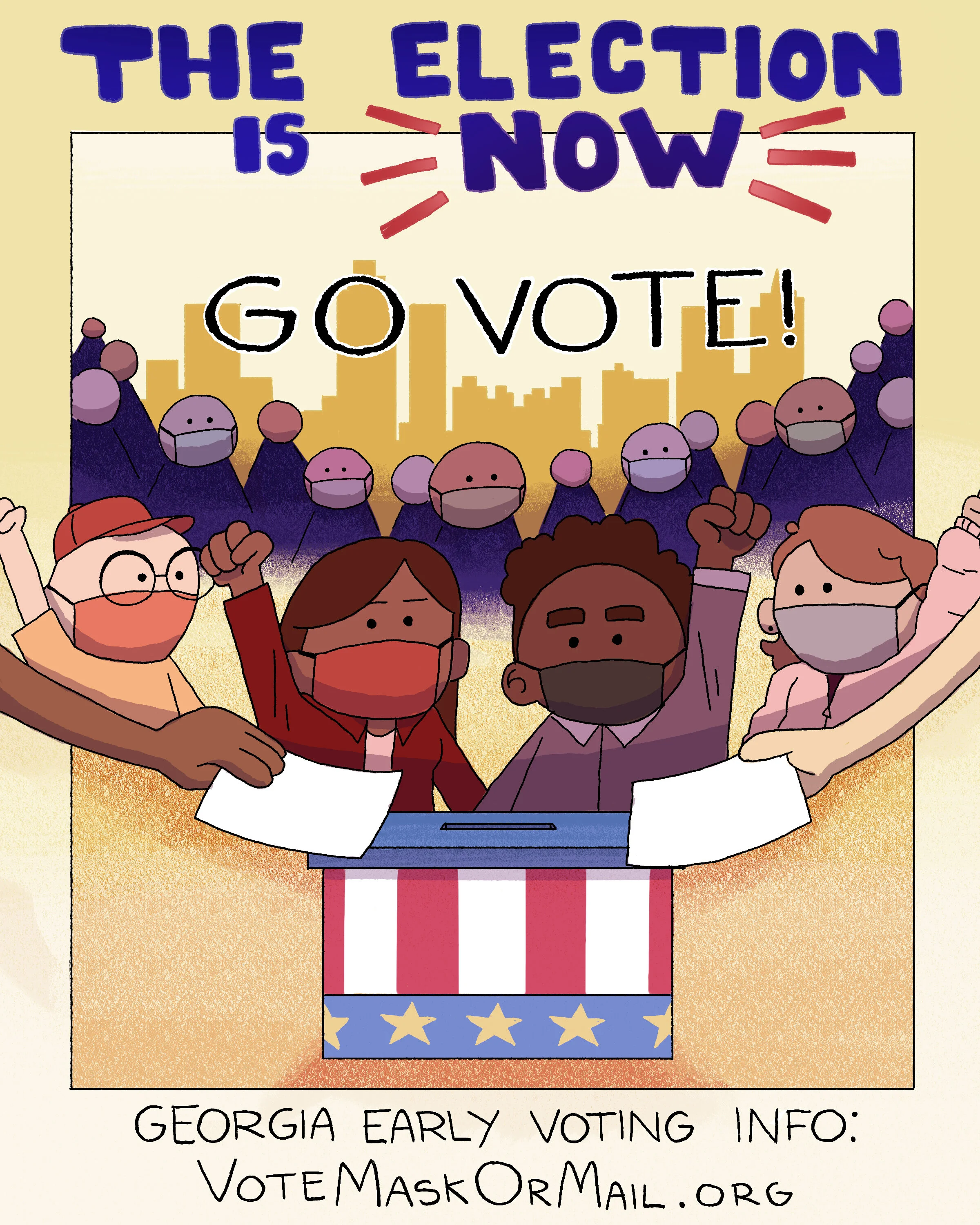    The Election is Now   | Andy Hollingworth (IG: @flabbermouse) | Illustration Commissioned by Culture Surge 