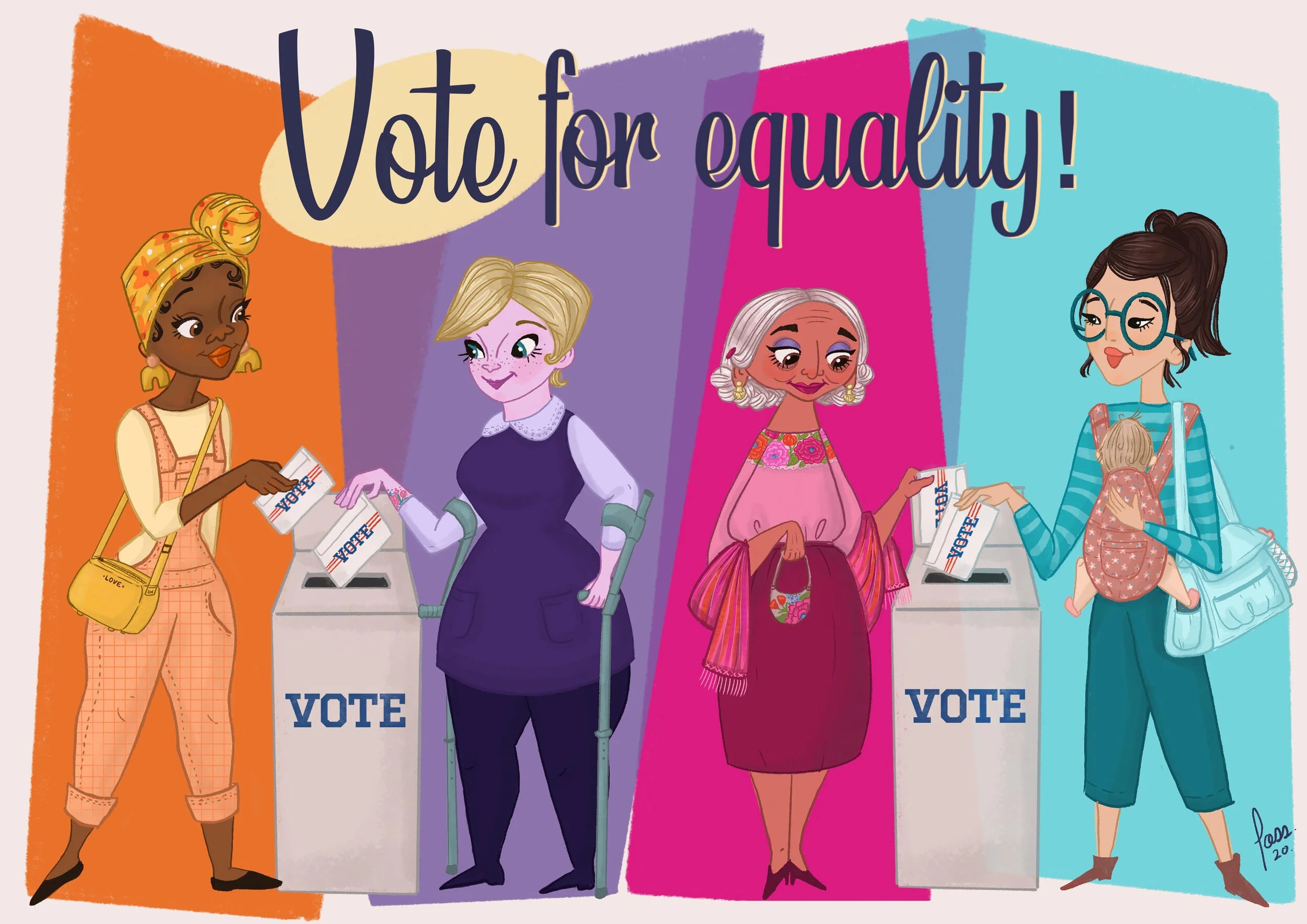   Vote for Equality   | Josseline Tanus (IG: @josstanusart) | Digital Illustration Commissioned by Culture Surge 