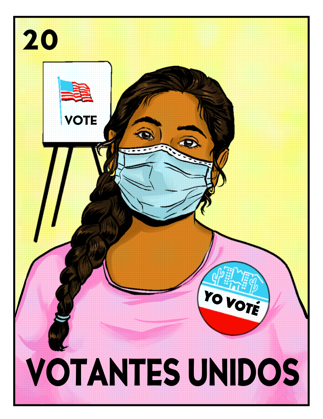    Votantes Unidos   | Andrea Rosales (IG: @andrealrosales) | Digital Illustration Commissioned by Culture Surge 