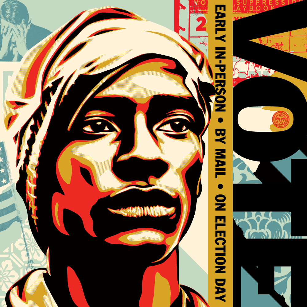  Art by Shepard Fairey, Commissioned by Big Bowl of Ideas (@BigBowlofIdeas on IG, TW, and FB) ( Download Here ) 