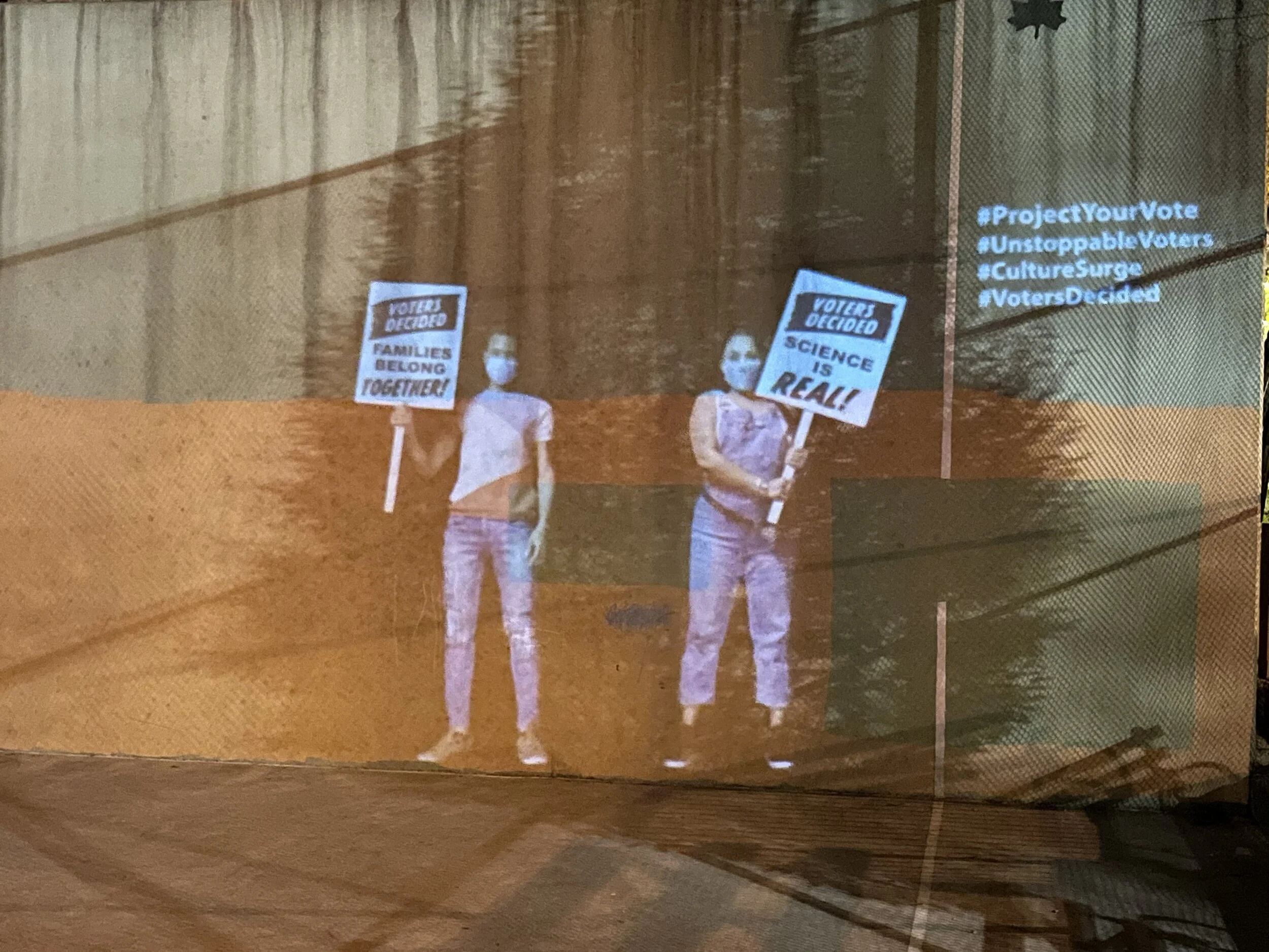  Project Your Vote (IG: @projectyourvote) projection - New York, NY | NY Projectionist: Damani Higgins (@damani). Conceived, Filmed, &amp; Produced by Packard Jennings. Relational Aesthetics, Production, Casting, &amp; Wardrobe Direction by Jessica T