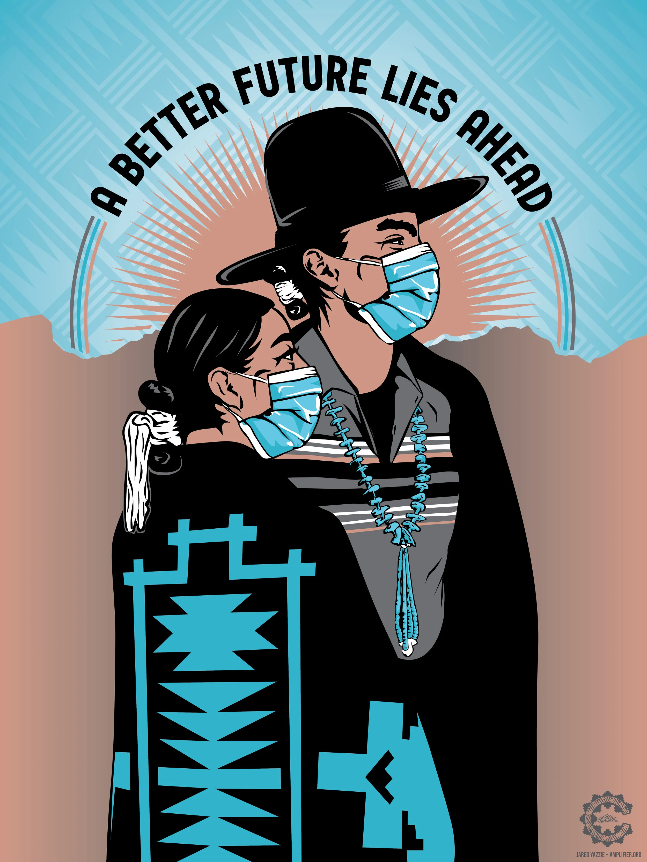    A Better Future Lies Ahead   | Jared Yazzie (IG/TW/FB: @oxdxclothing) | Commissioned by Amplifier Art 