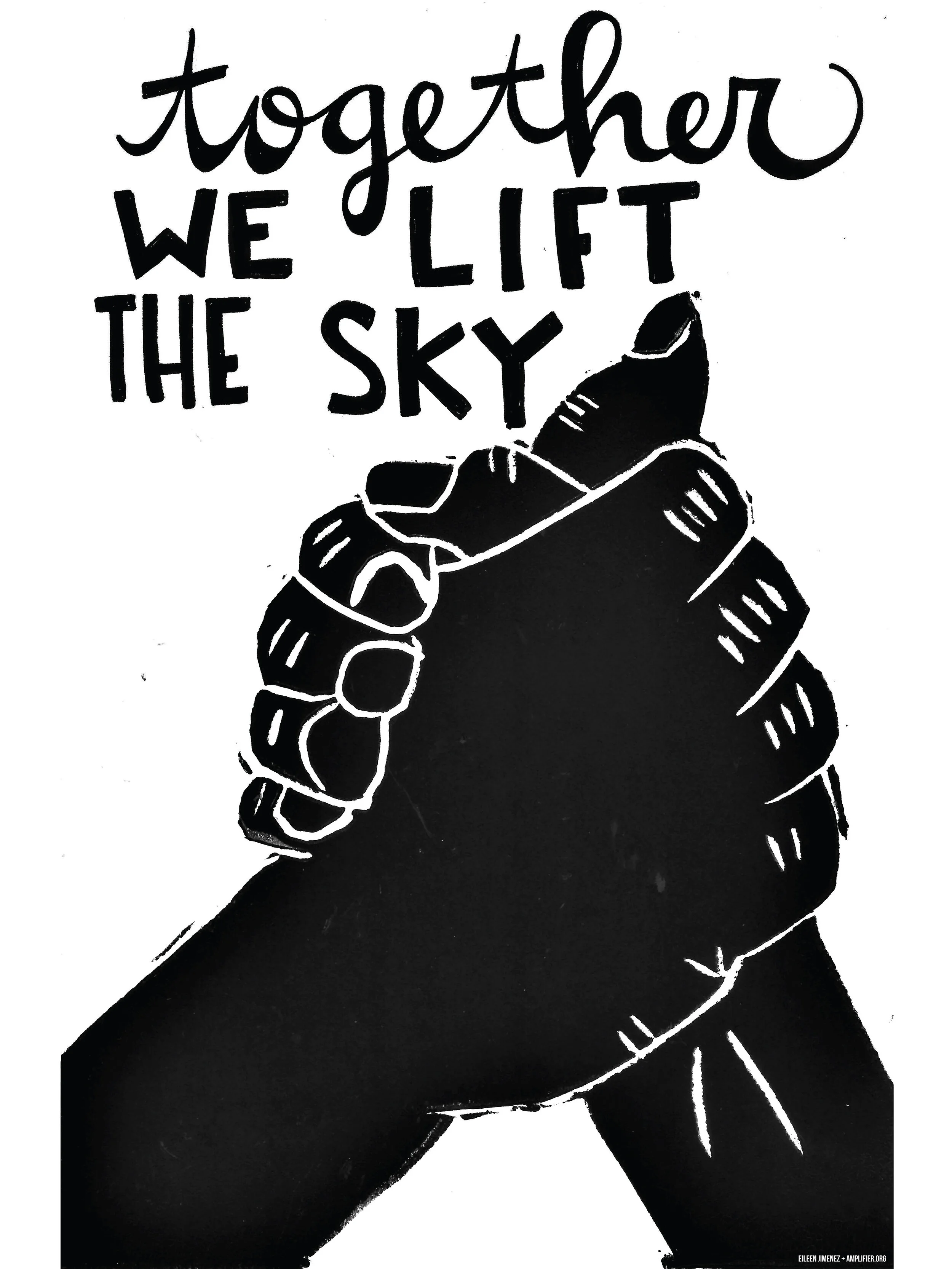    Together We Lift The Sky   | Eileen Jimenez (IG: @maese.art.by.eileen.jimenez; TW: #EileenJimenez; FB: @maese.custom.art | Commissioned by Amplifier Art 