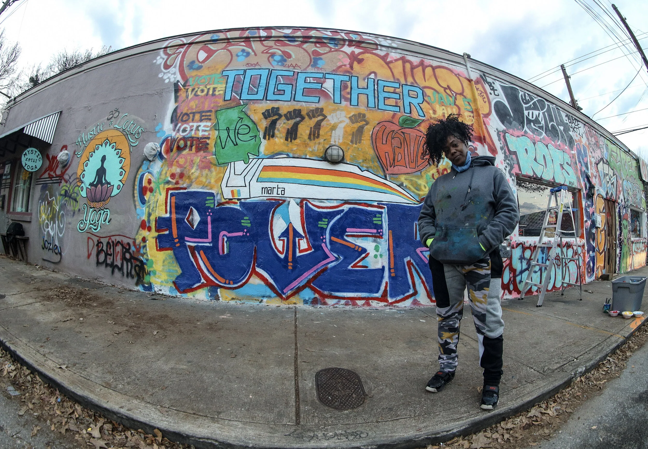  Mural painted by Janique Booker (@janique_queenpeacecreations); Photo by Fulani Jabri (@fulanigjabri) | Commissioned by Culture Surge 