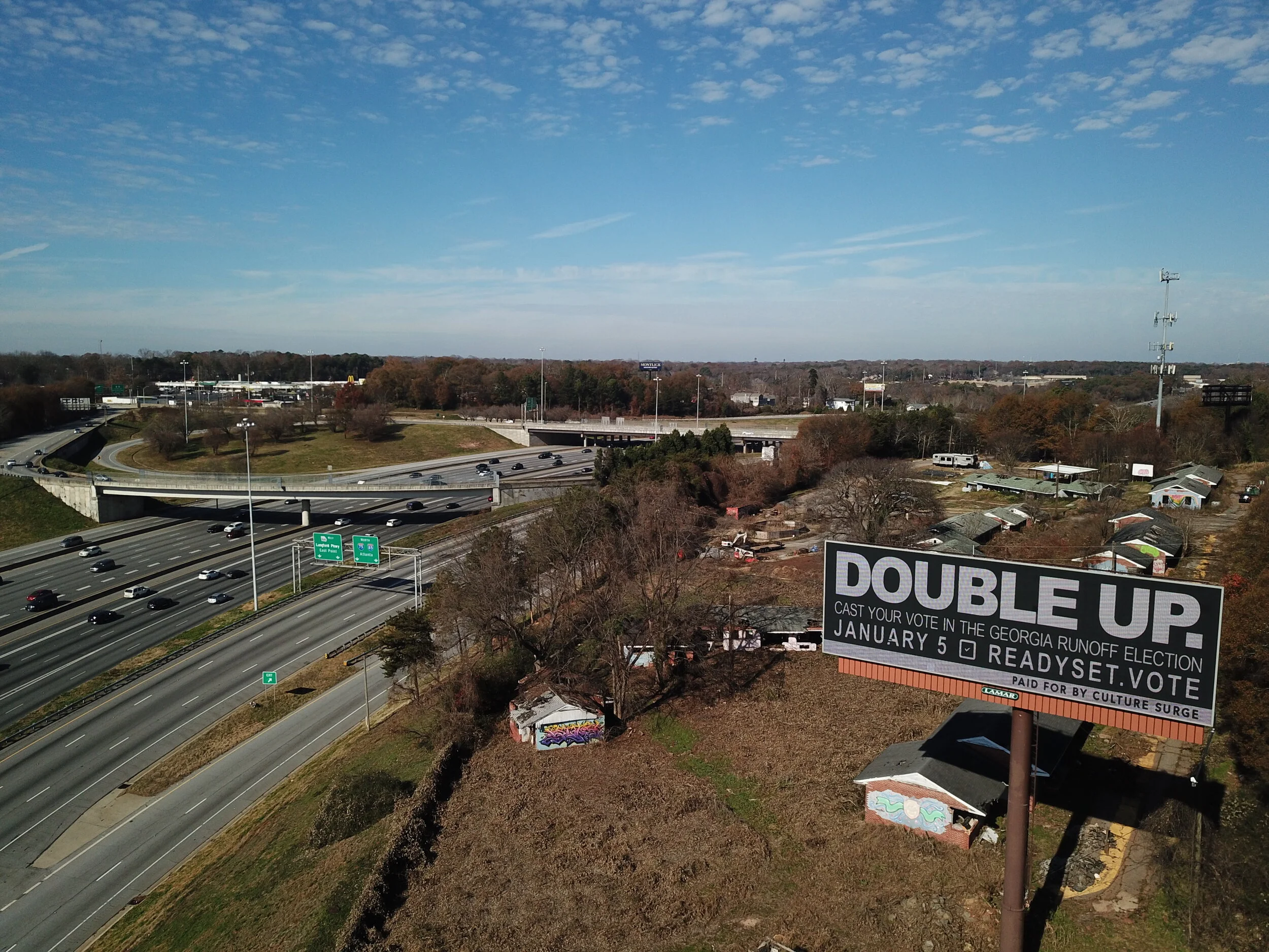  Billboard designed by Philip Crawford (IG: @_philipac_); Photo by Ben Gravitt (IG: @uther37) | Commissioned by Culture Surge 