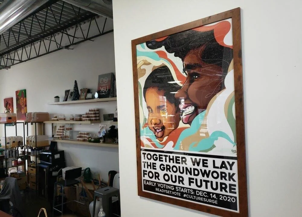  Poster by Craig Singleton (IG: @cfluxsing) at The Kenekt in Atlanta | Commissioned by Culture Surge 