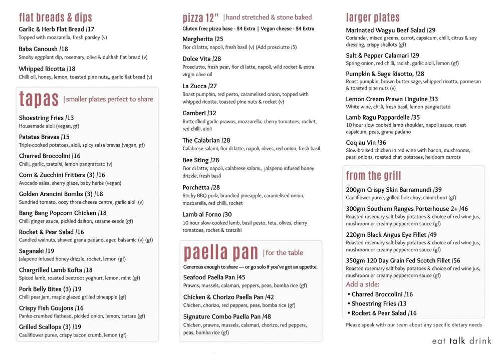 Menu | Discover Delicious Dining — Reserve Now — GPO Restaurant