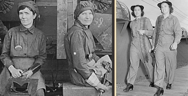 Mes de Historia de la Mujer- Mujeres soldadoras eléctricas en astillero en la Isla Hog