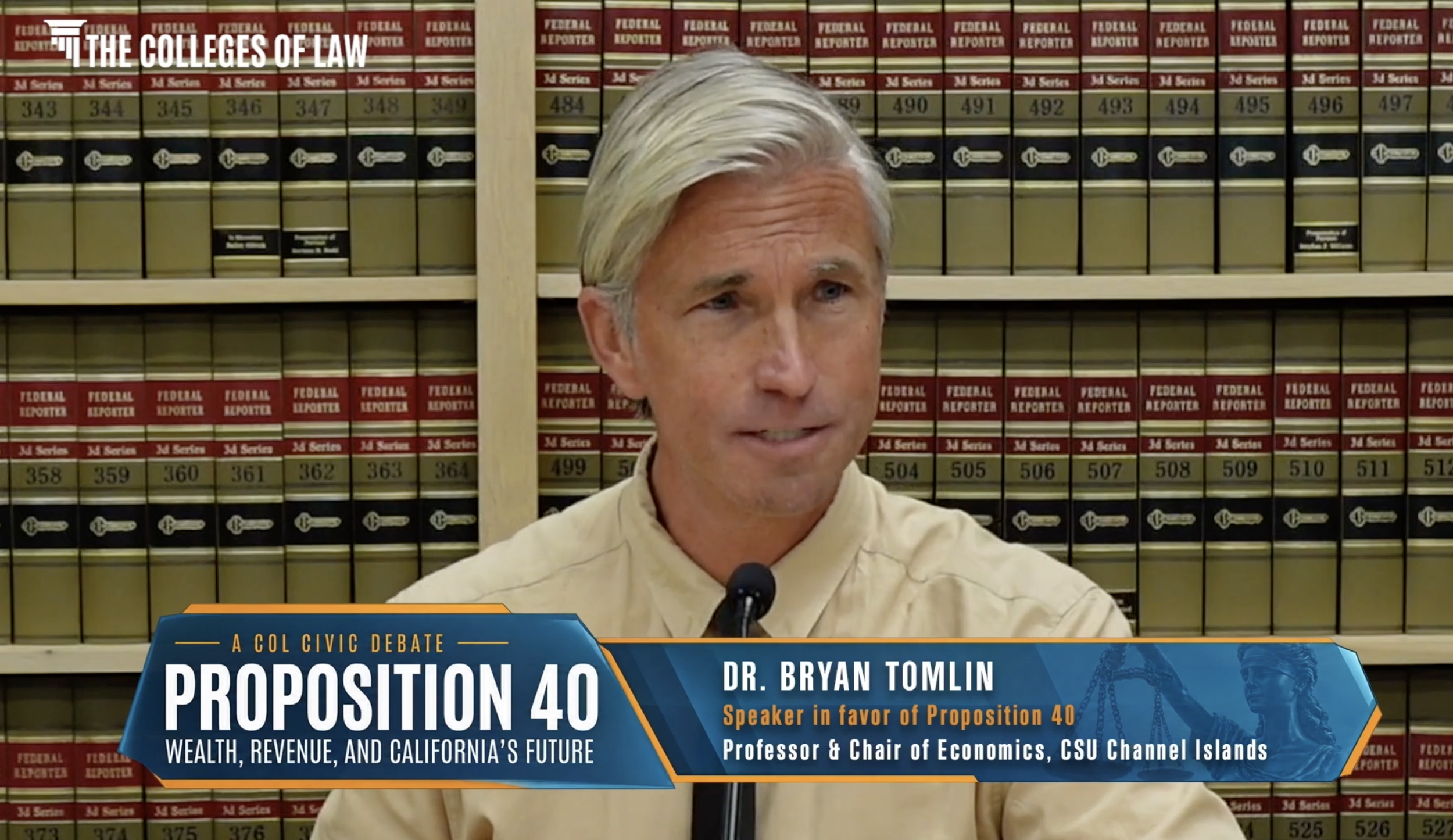 Prop 40 - Colleges of Law Debate