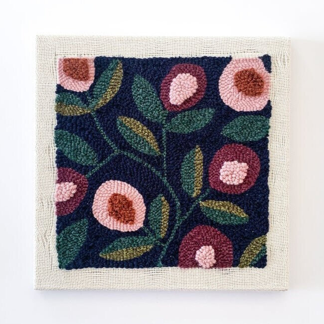 SQUARE PUNCH NEEDLE KIT - FALL FLORAL & VINES — RAWspace