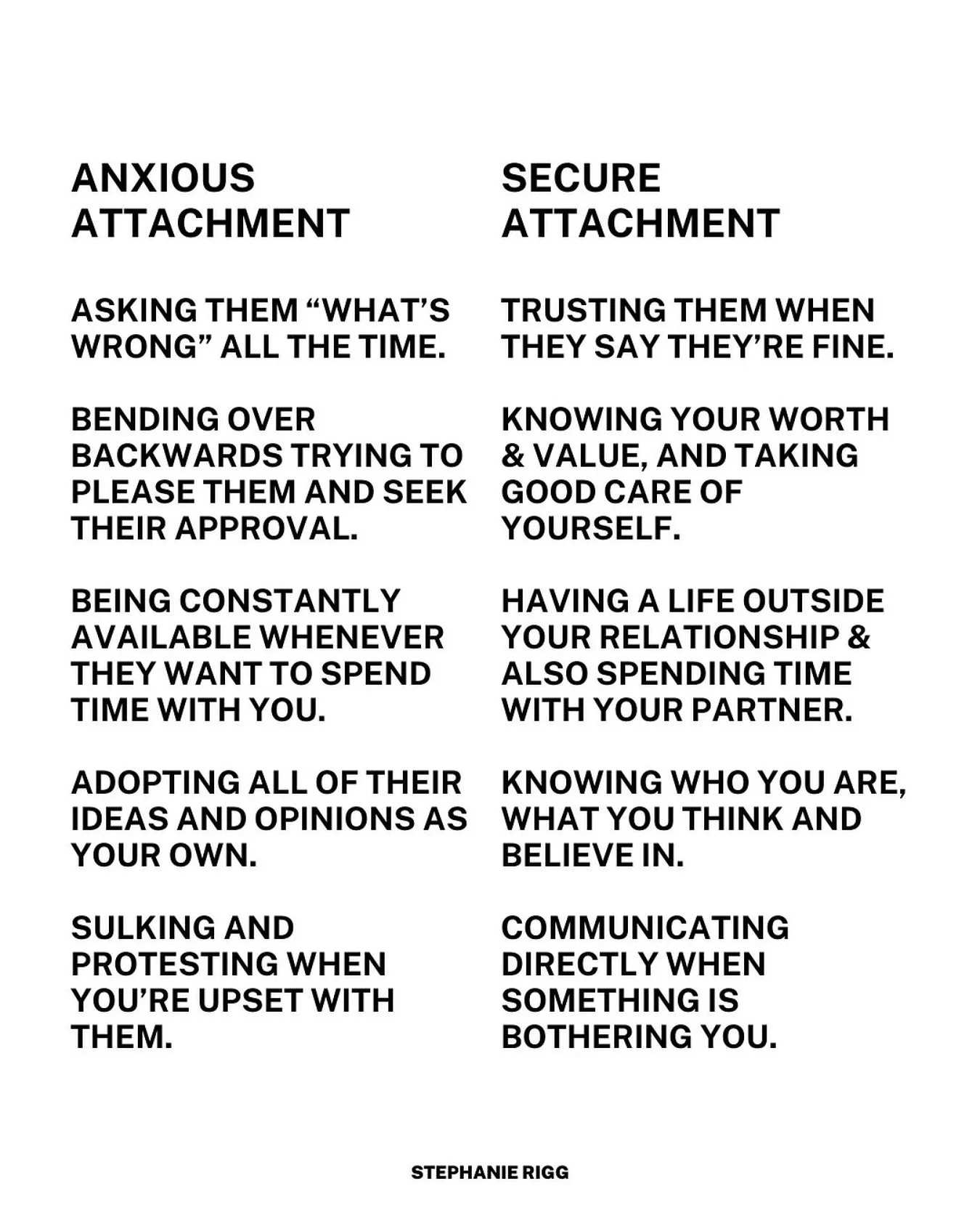 Anxious attachment can often lead to overfunctioning in relationships &mdash; constantly seeking reassurance, approval, or connection out of fear of losing your partner. In short, anxiety tells us we need to work really hard in our relationships all 