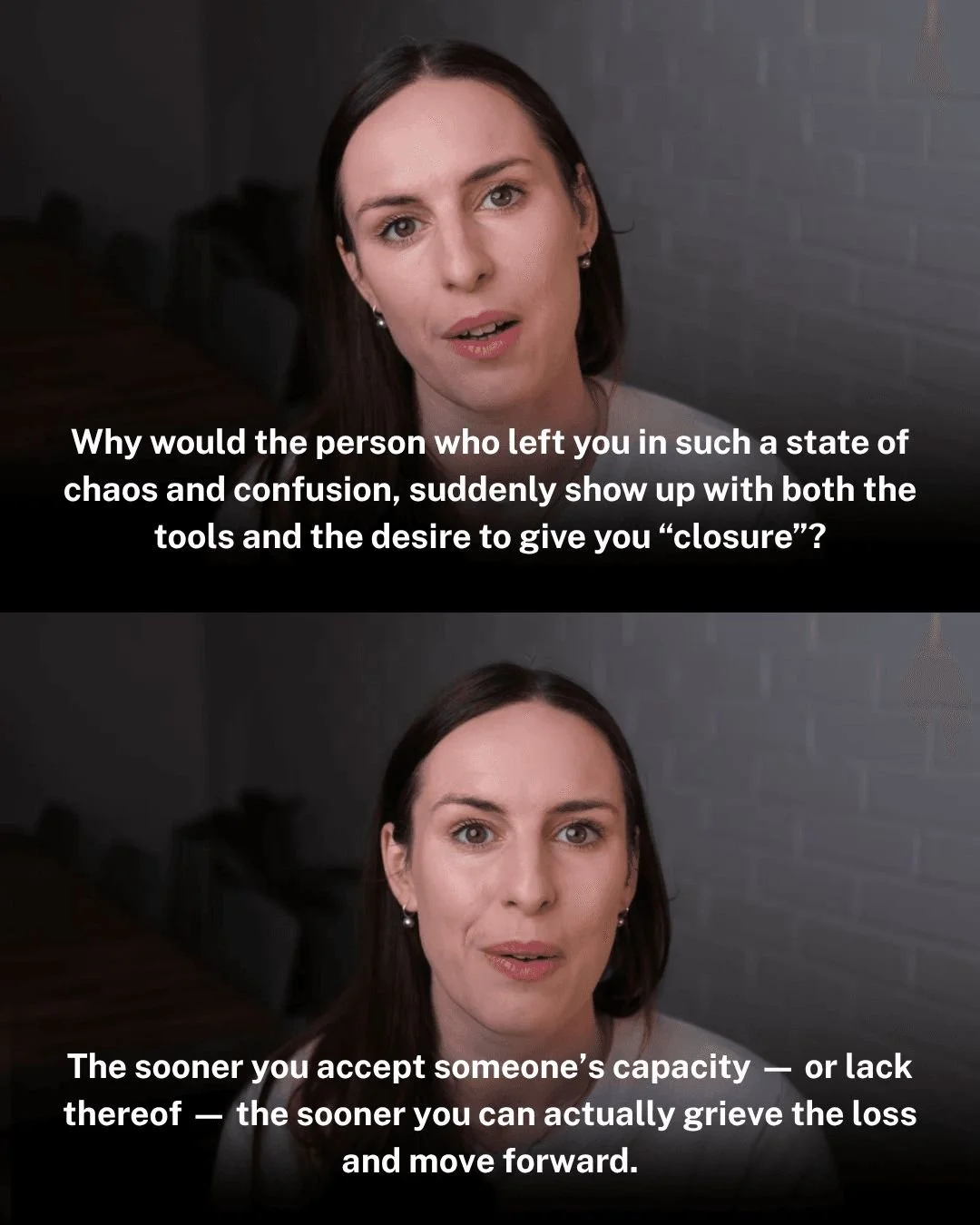 A little reminder that the person who left you desperately needing &quot;closure&quot; is probably not the person who can actually give it to you ❤️&zwj;🩹

If you&rsquo;re having a hard time navigating a breakup, I&rsquo;d love for you to join my fr
