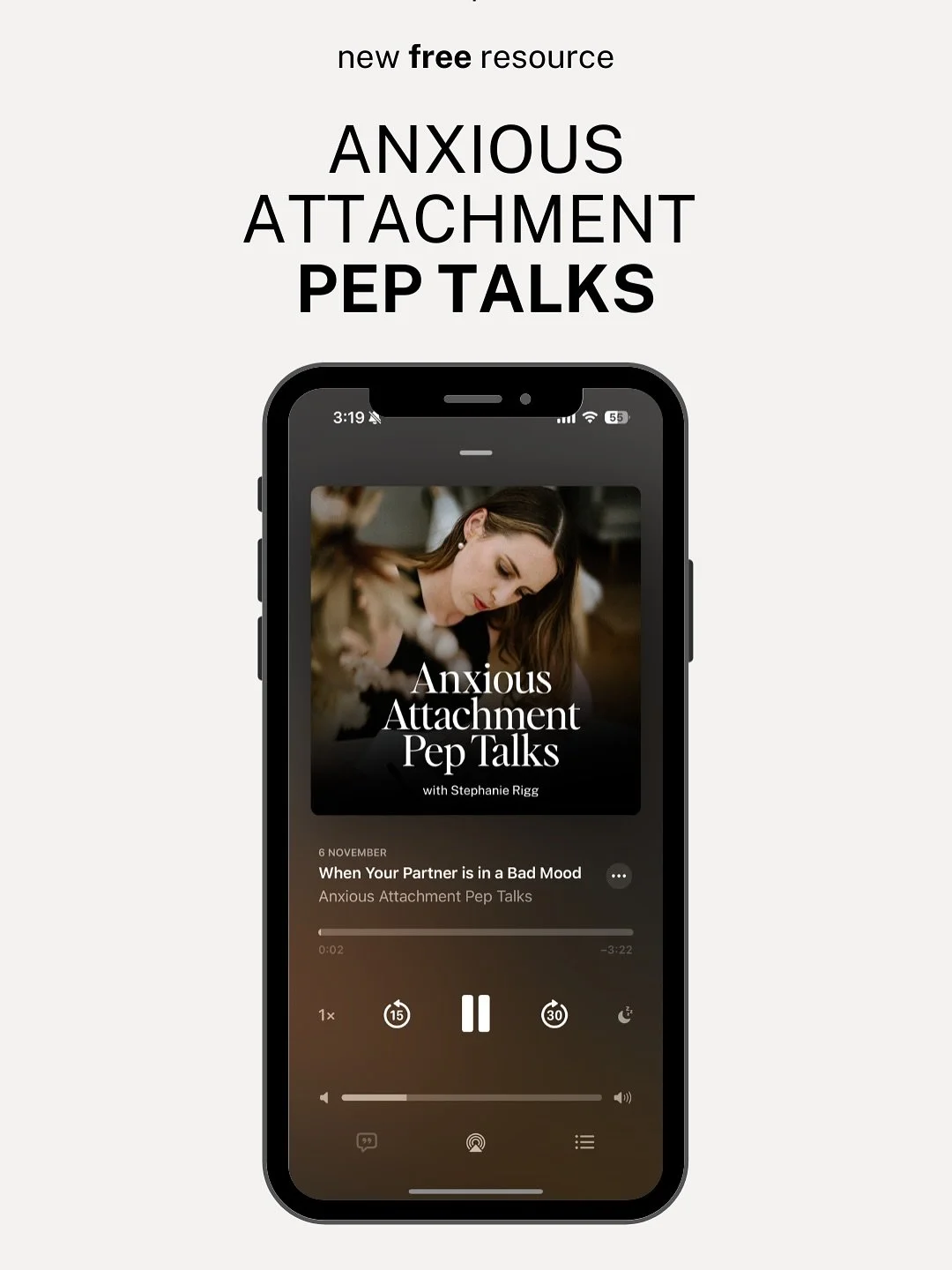 I made a brand new FREE resource for you, called Anxious Attachment Pep Talks! It&rsquo;s a series of short &amp; sweet voice notes from me for those moments when you feel yourself spiralling and need some firm but loving guidance to bring yourself b