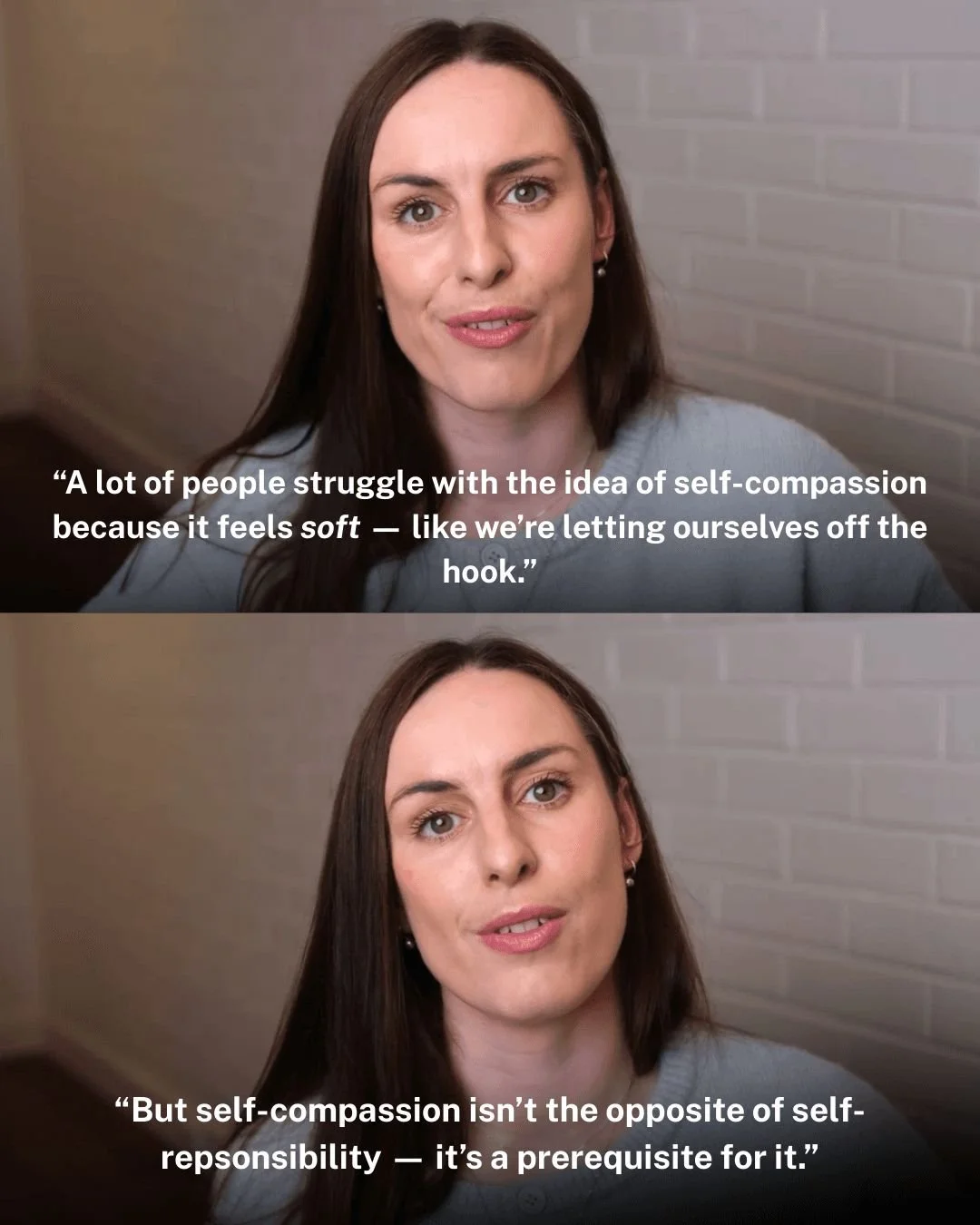 So many of us were taught that being hard on ourselves is what keeps us accountable&hellip; That if we want to make changes, we have to loudly and persistently remind ourselves of all the ways we don't measure up. 

Against this backdrop, self-compas