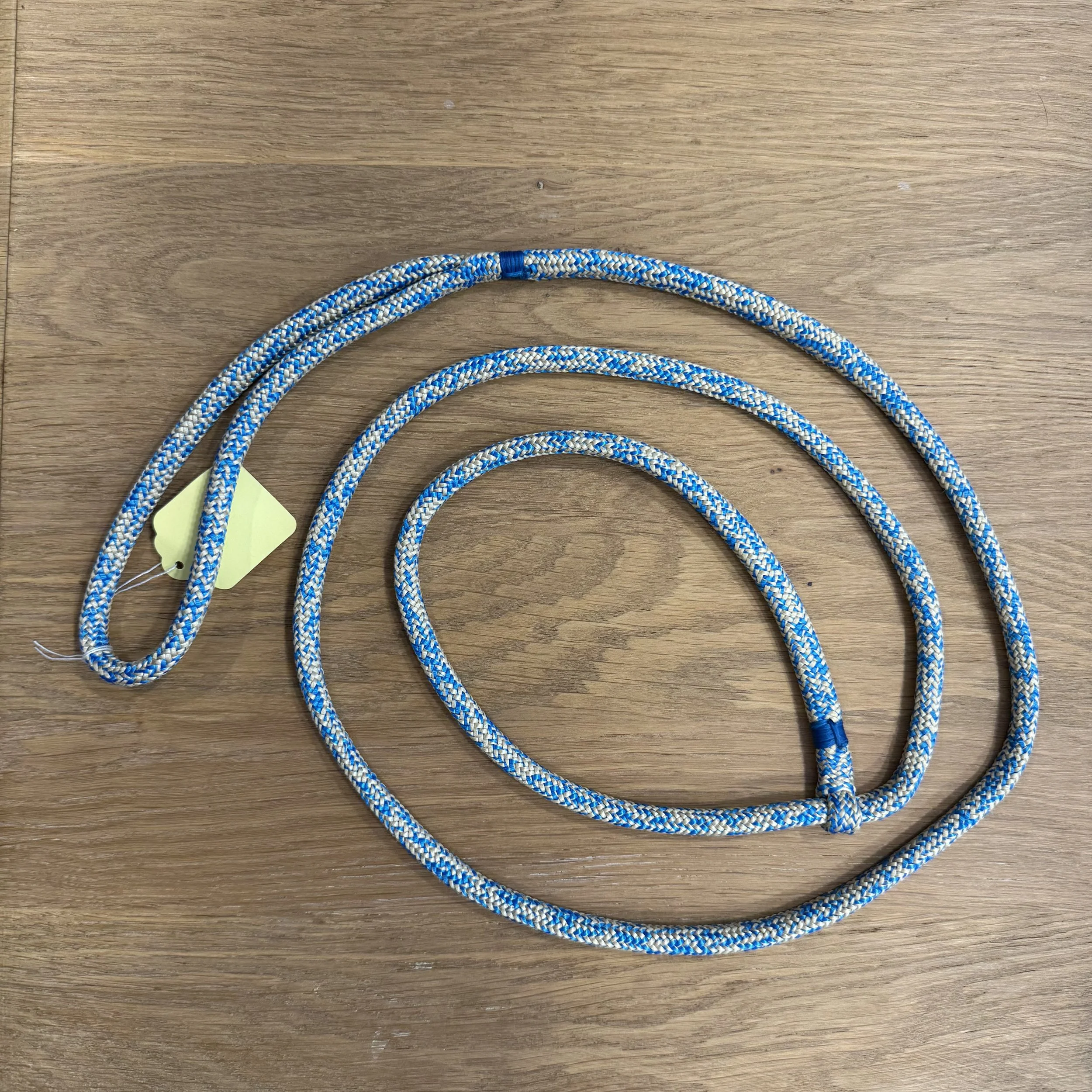 Blue and off White Slip Lead with Blue Whipping
