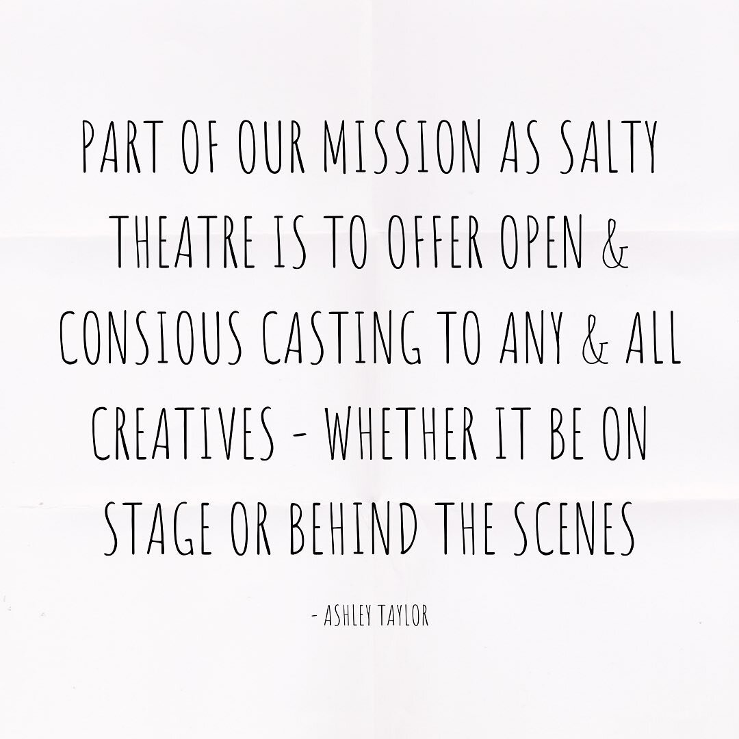 Casting is so important. Representation matters. We see ourselves on stage and on screen so we MUST be representing the ENTIRE landscape of society. 
&bull;
Listen to more of this discussion around the importance of open casting in today&rsquo;s epis