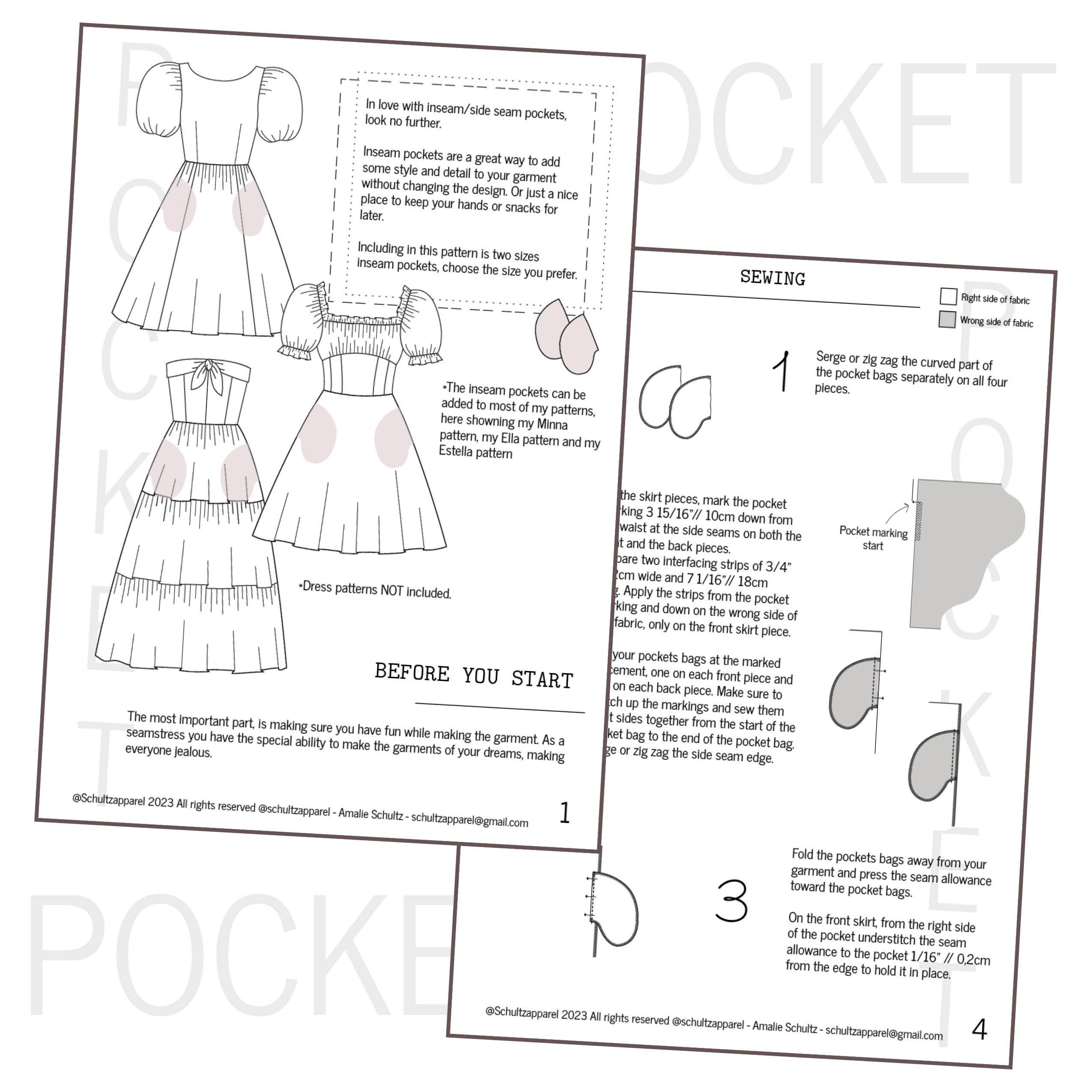 Inseam Pocket Pattern - Free Download