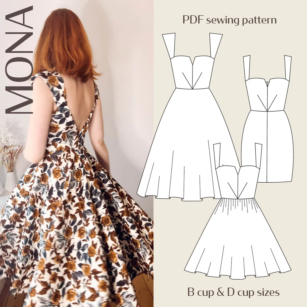 The Mona Pattern - Digital Pattern (B and D size range)  Schultzapparel
