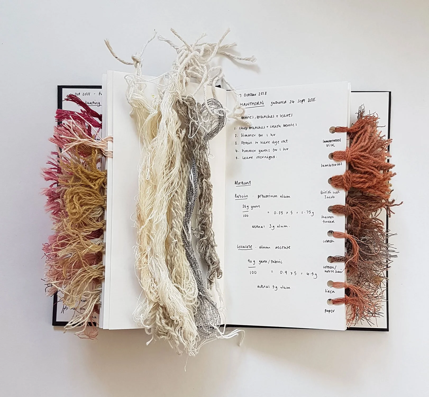 Natural dye tests