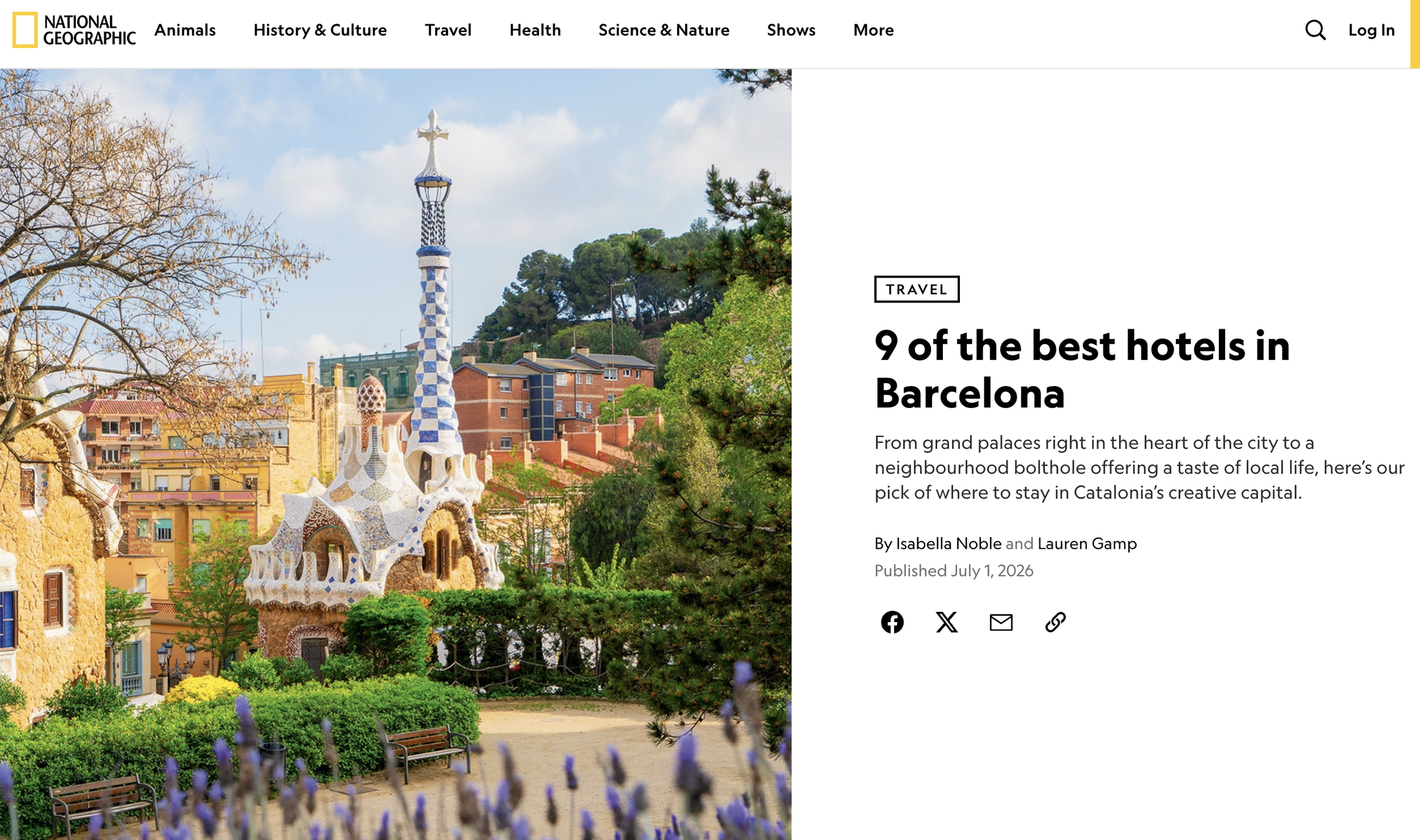 Where to Stay: Barcelona - National Geographic Traveller UK, Jun 2026 issue
