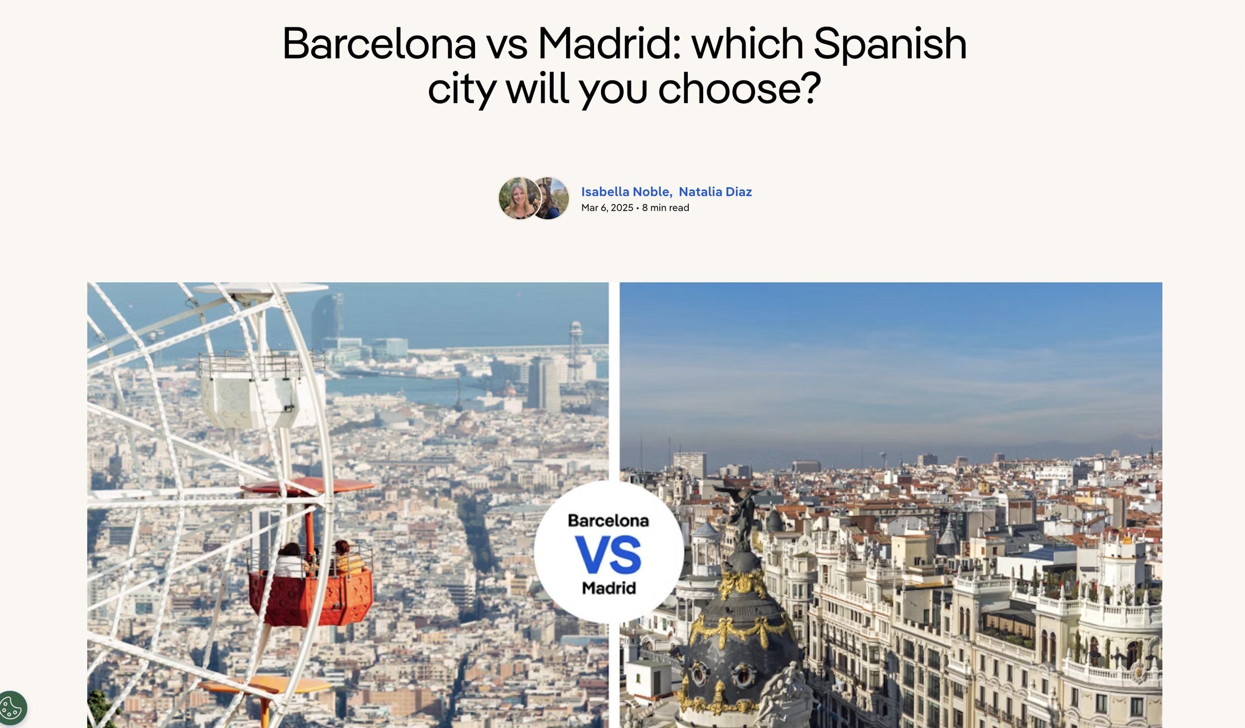 Barcelona vs Madrid: which Spanish city will you choose? - Lonely Planet, Mar 2025