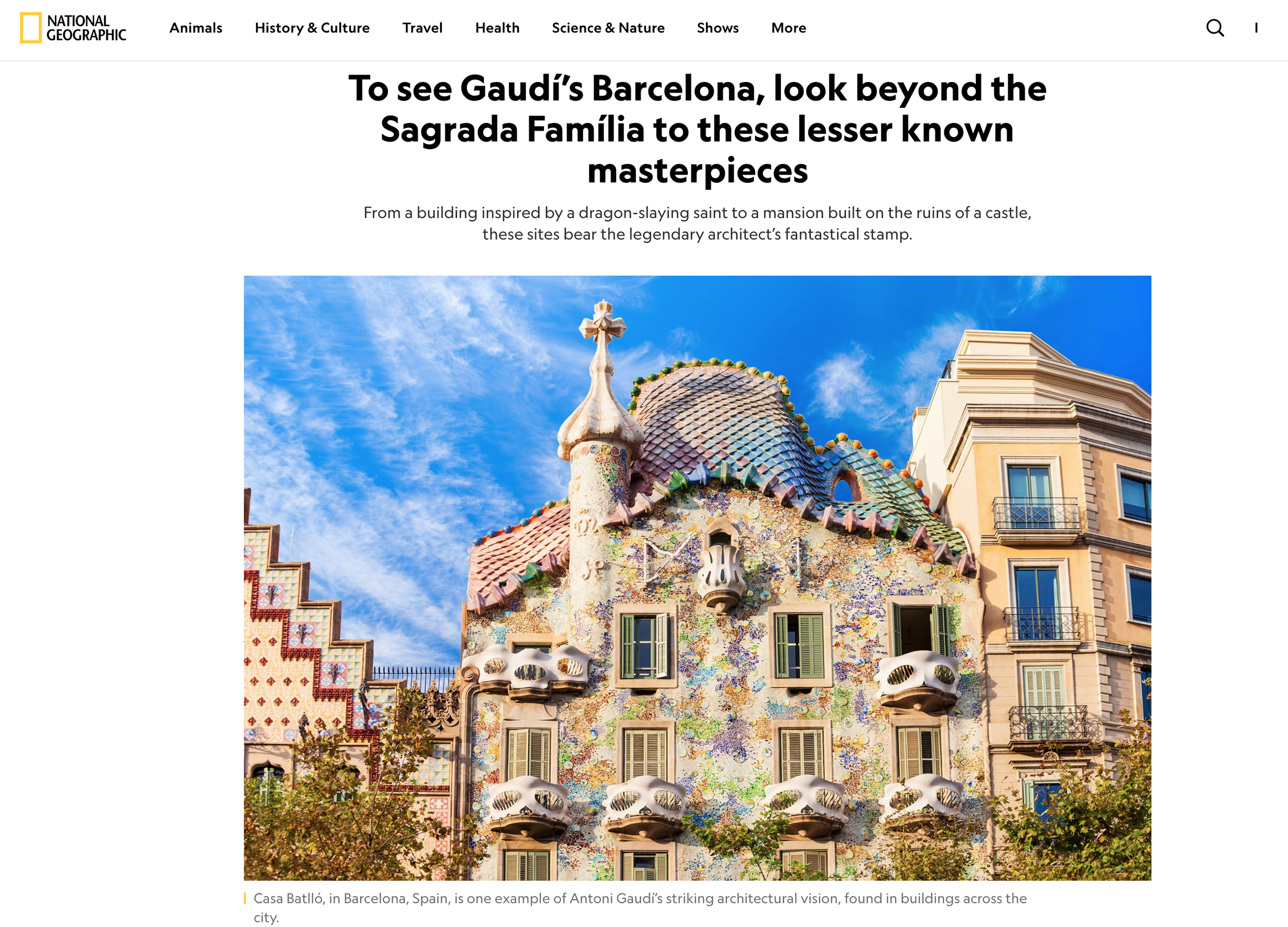 Gaudí's Barcelona - National Geographic, Jun 2026