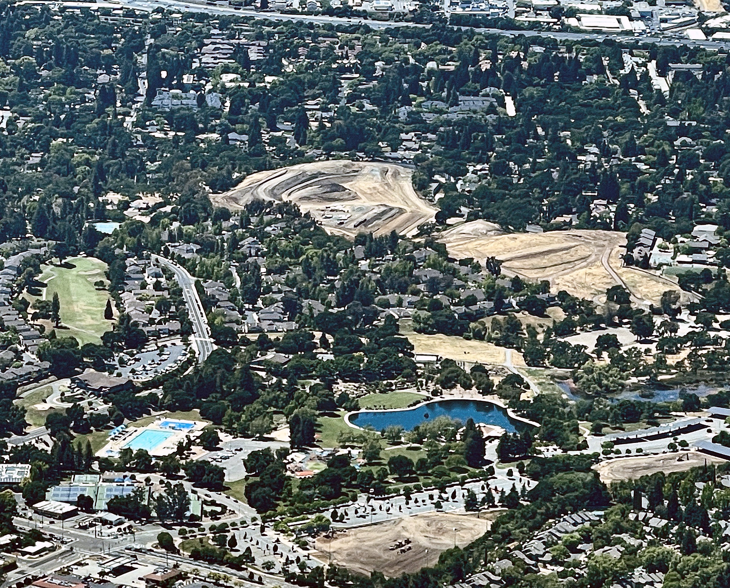 Aerial view looking west 5'25