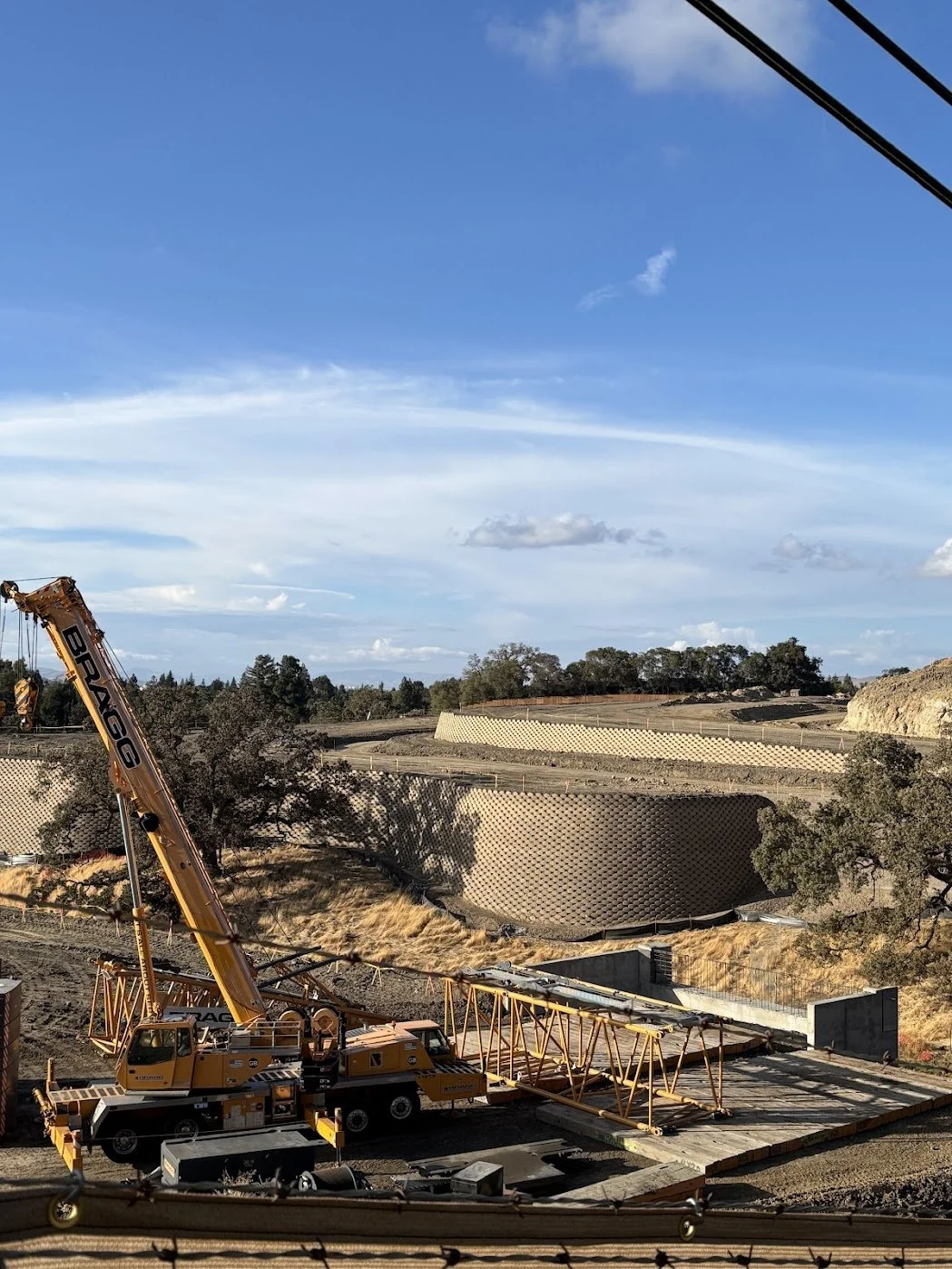 Retaining walls next to wetlands 9'25 (approx date)