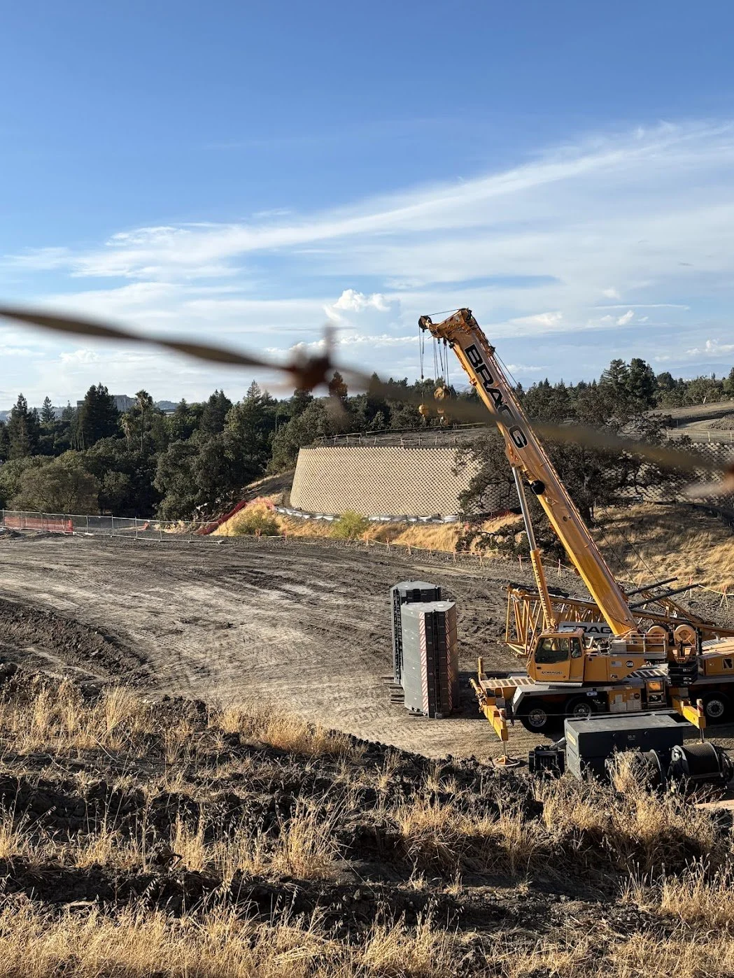 Retaining walls next to wetlands 9'25 (approx date)