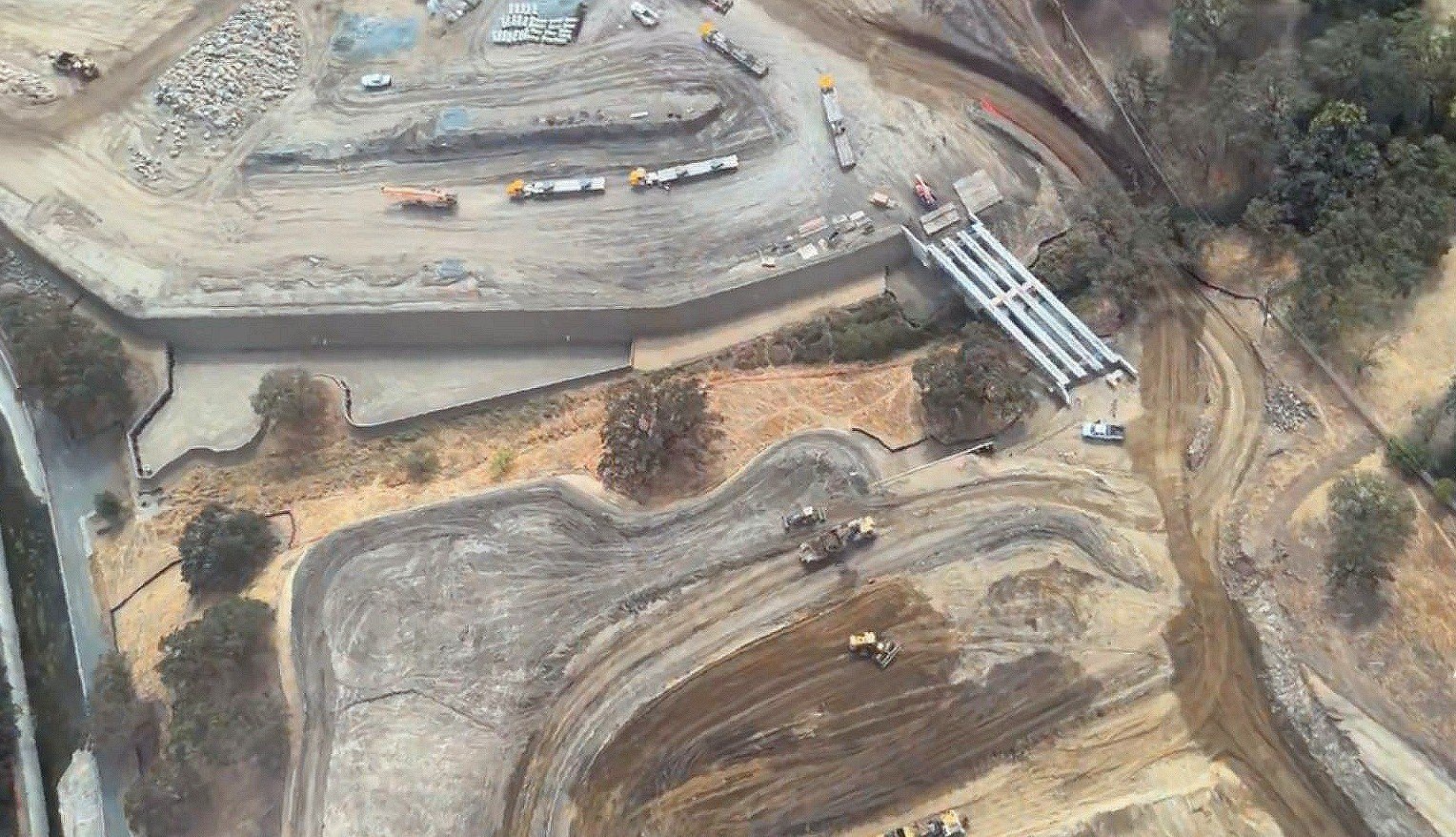 Wetland AFTER 13 months of grading. 9'25