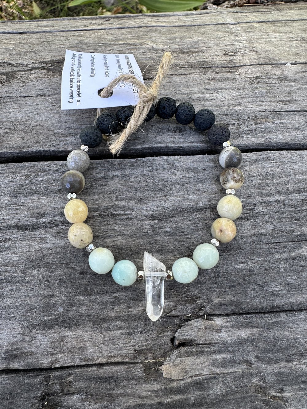 Apatite and lava diffuser bracelet – mandalacreationsto