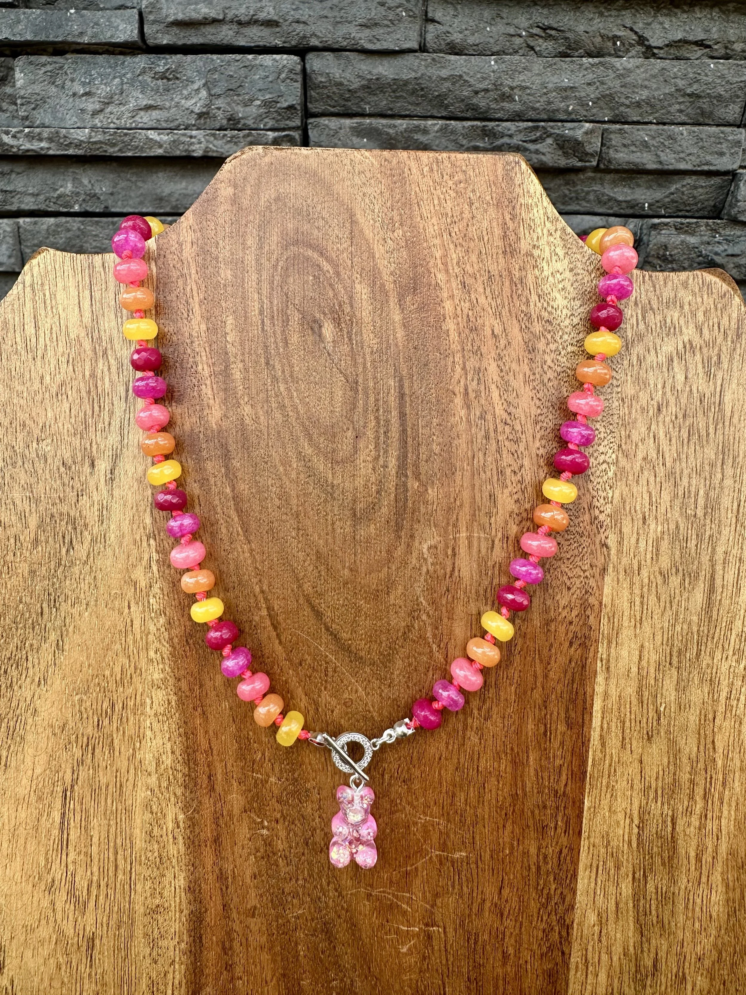 Beaded Baddie Gummy Bear Necklace