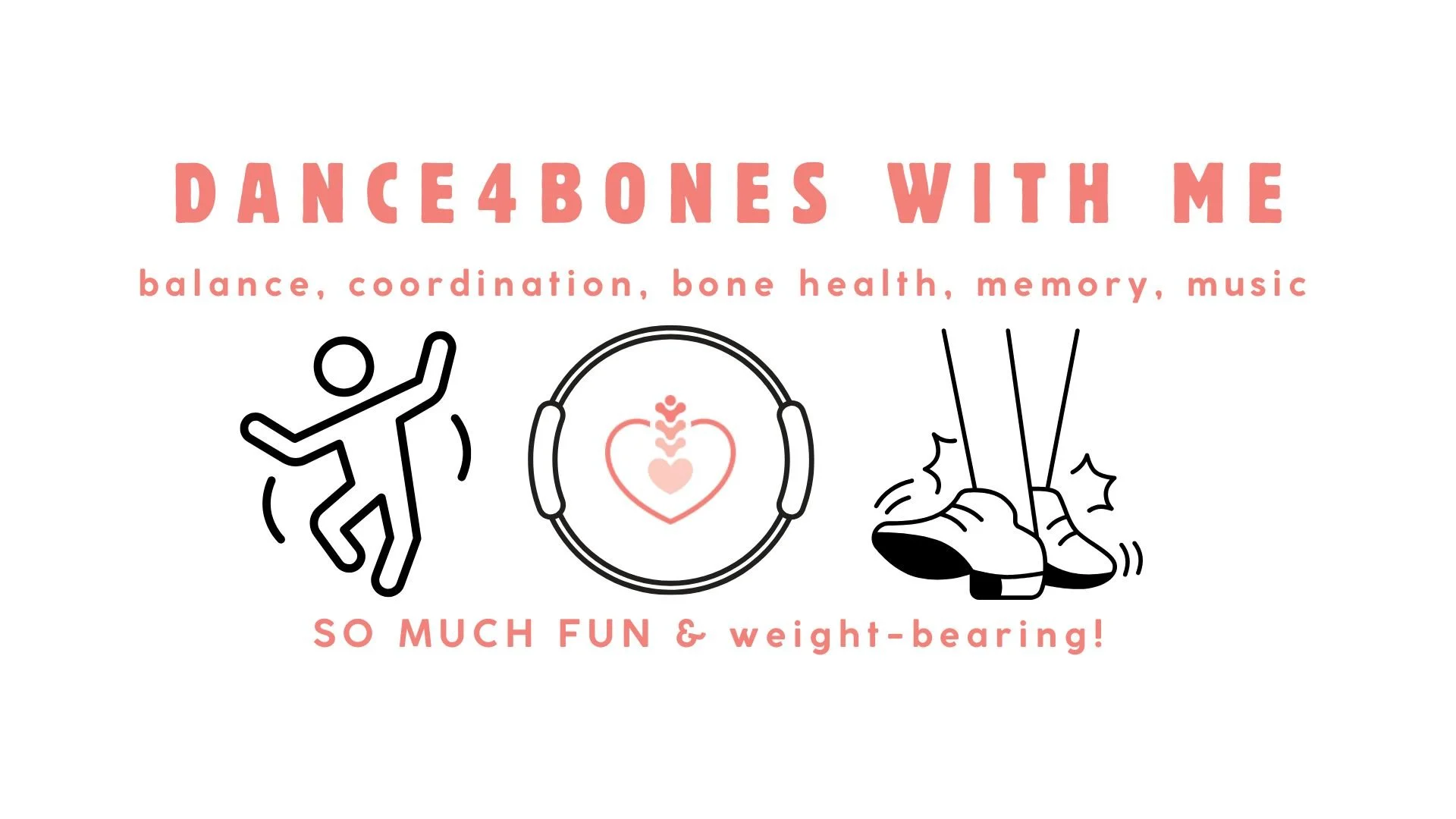 dance4bones open TAP class, Tuesdays & Thursdays at noon EST, package of 4, 60-day expiration (mat & tap shoes necessary)