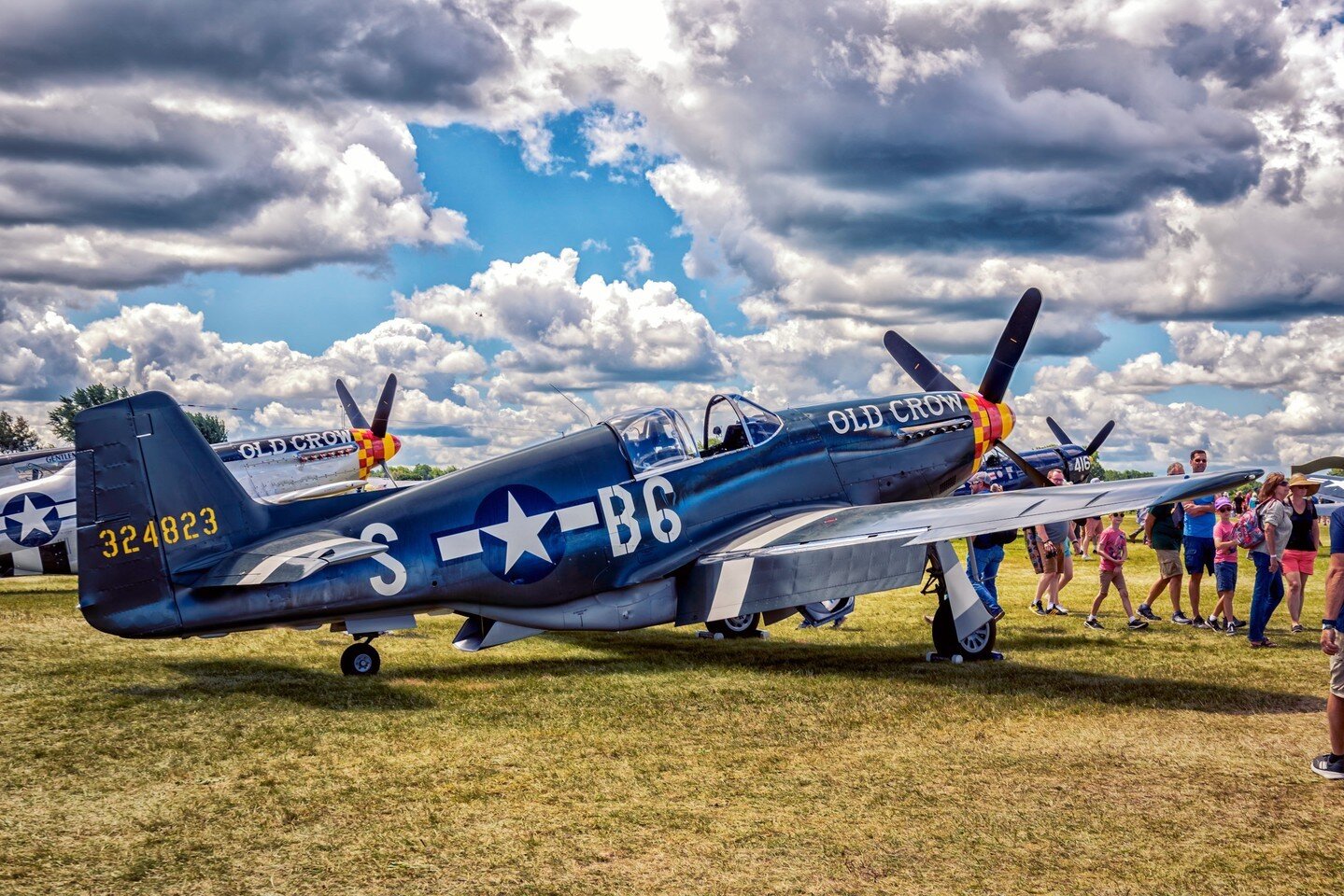 &quot;Soaring through the skies with grace and power, the legendary P-51 Mustang and its storied pilot, Bud Anderson's &quot;Old Crow&quot;. A true symbol of American strength and bravery during WWII. #aviationhistory #p51mustang #oldcrow #wwiiace #n