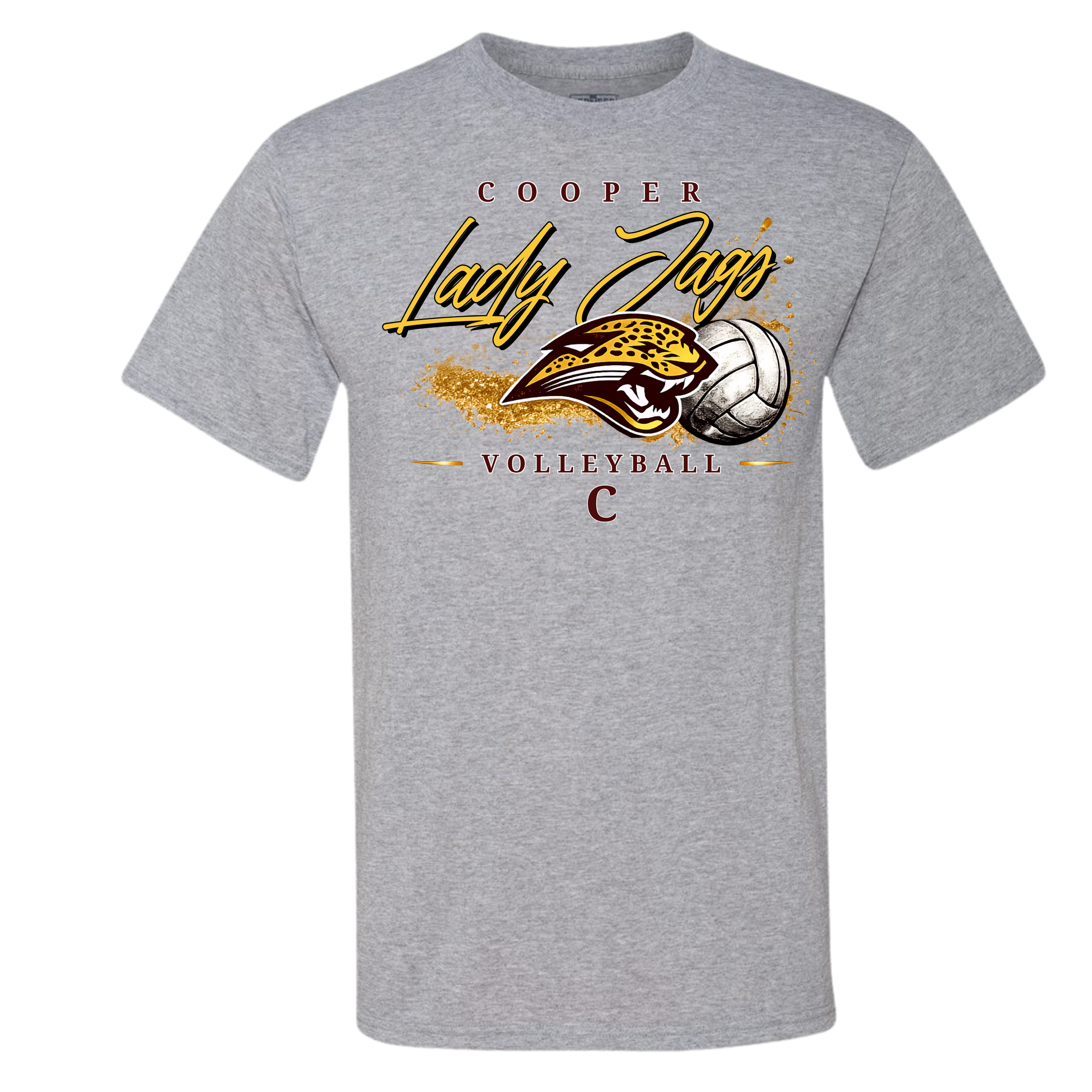 Cooper Lady Jags Volleyball Tee - Grey.png