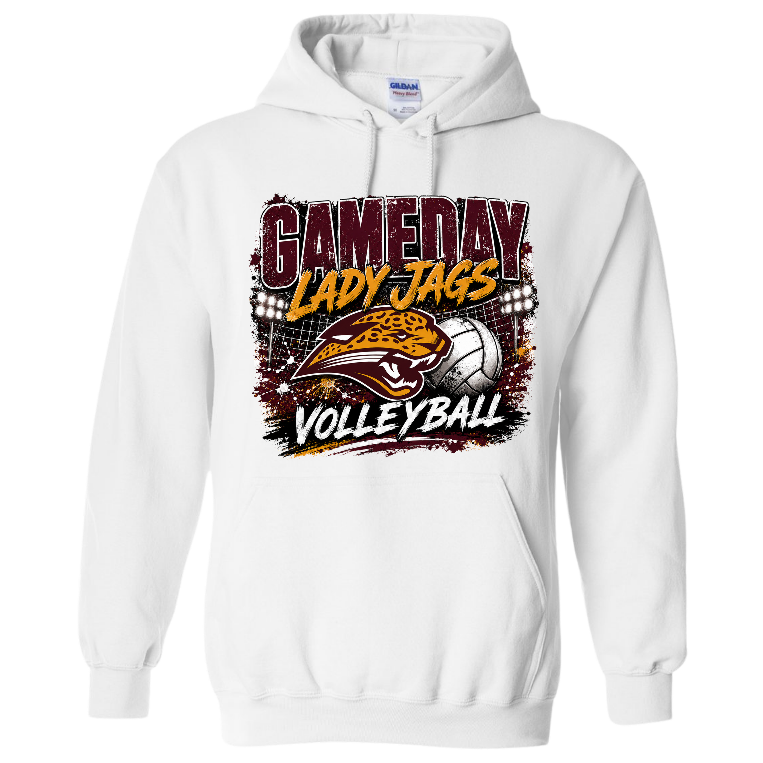 Game Day Volleyball - White Hoodie.png