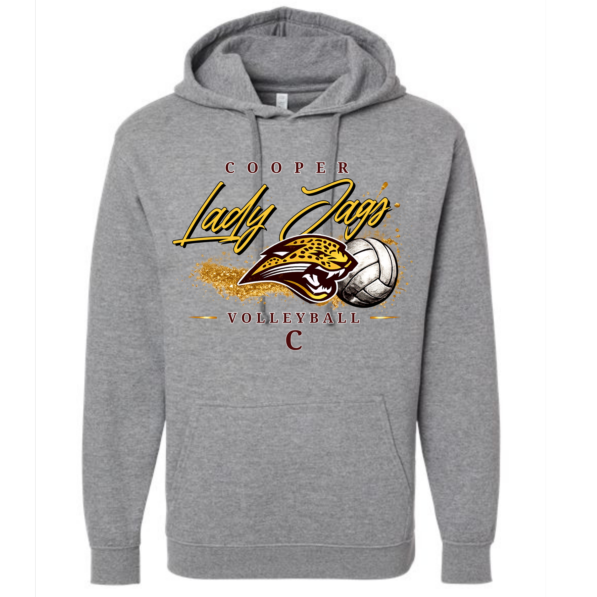 Cooper Lady Jags Volleyball - Grey Hoodie.png