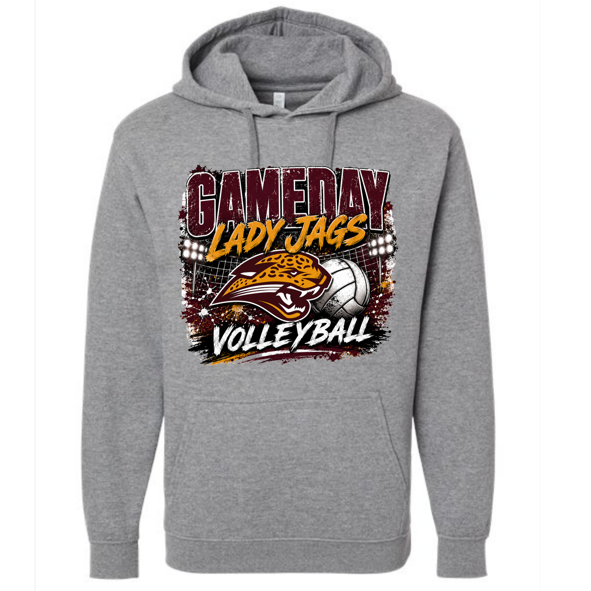 Game Day Volleyball - Grey Hoodie.png