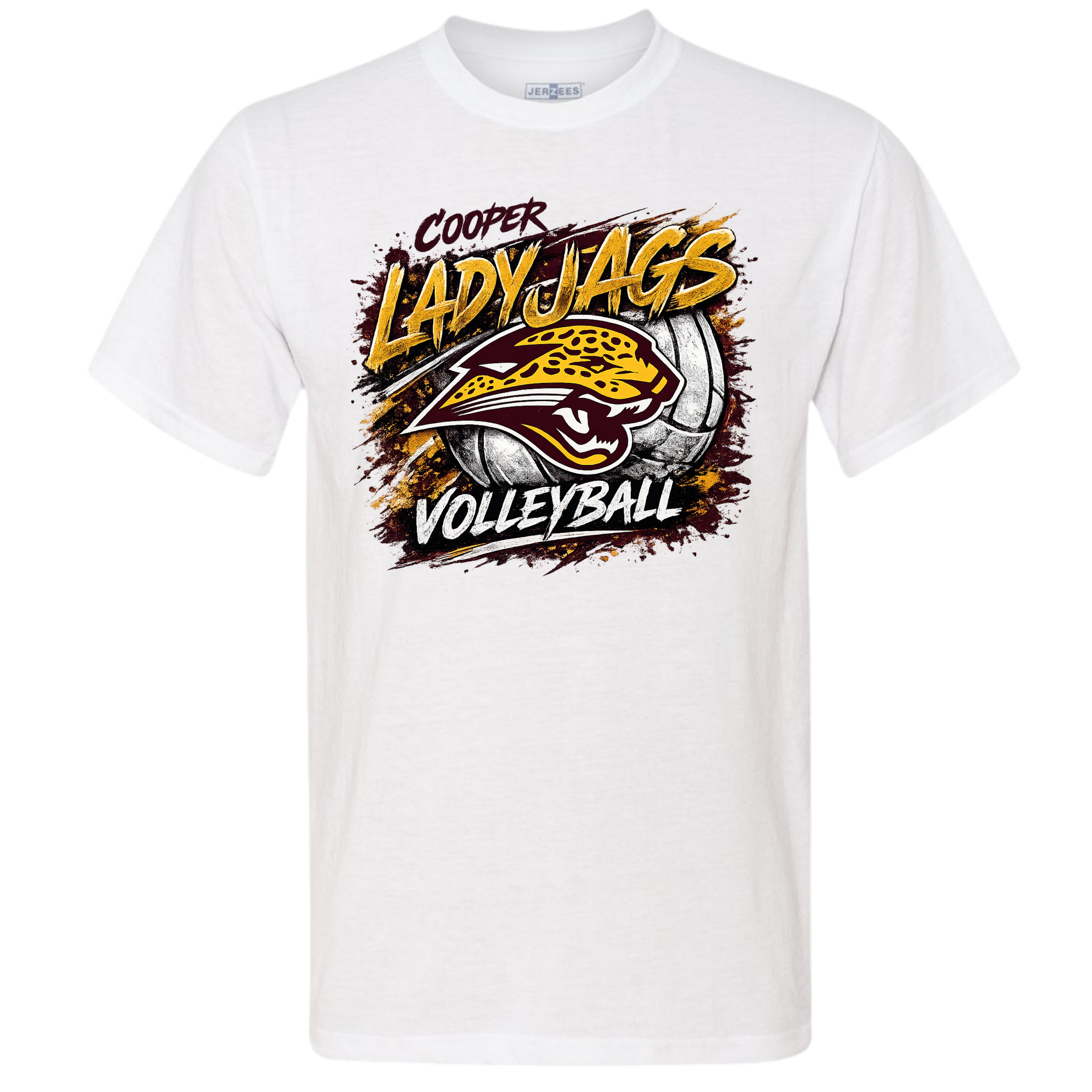Lady Jags Volleyball Tee - White.png