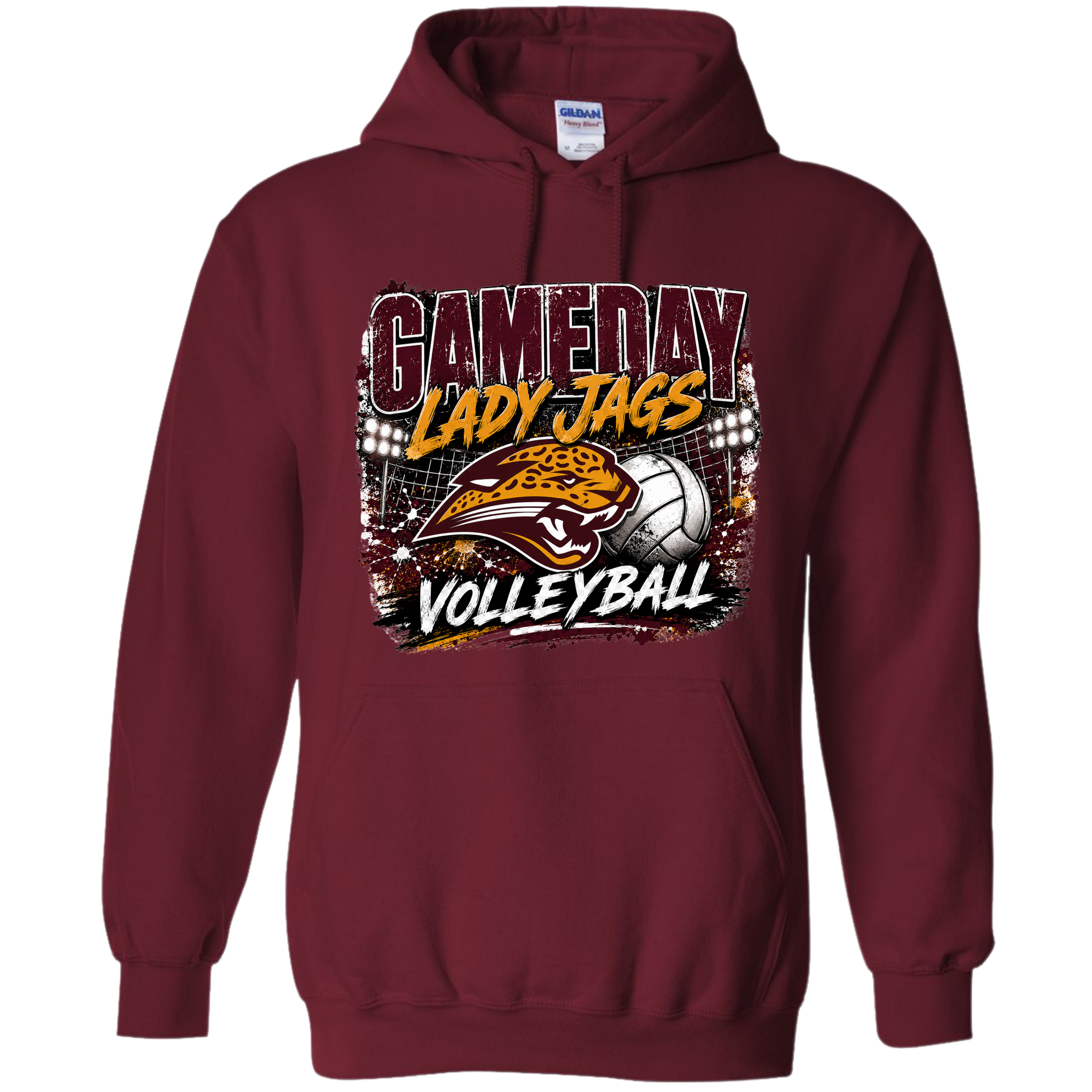 Game Day Volleyball - Maroon Hoodie.png