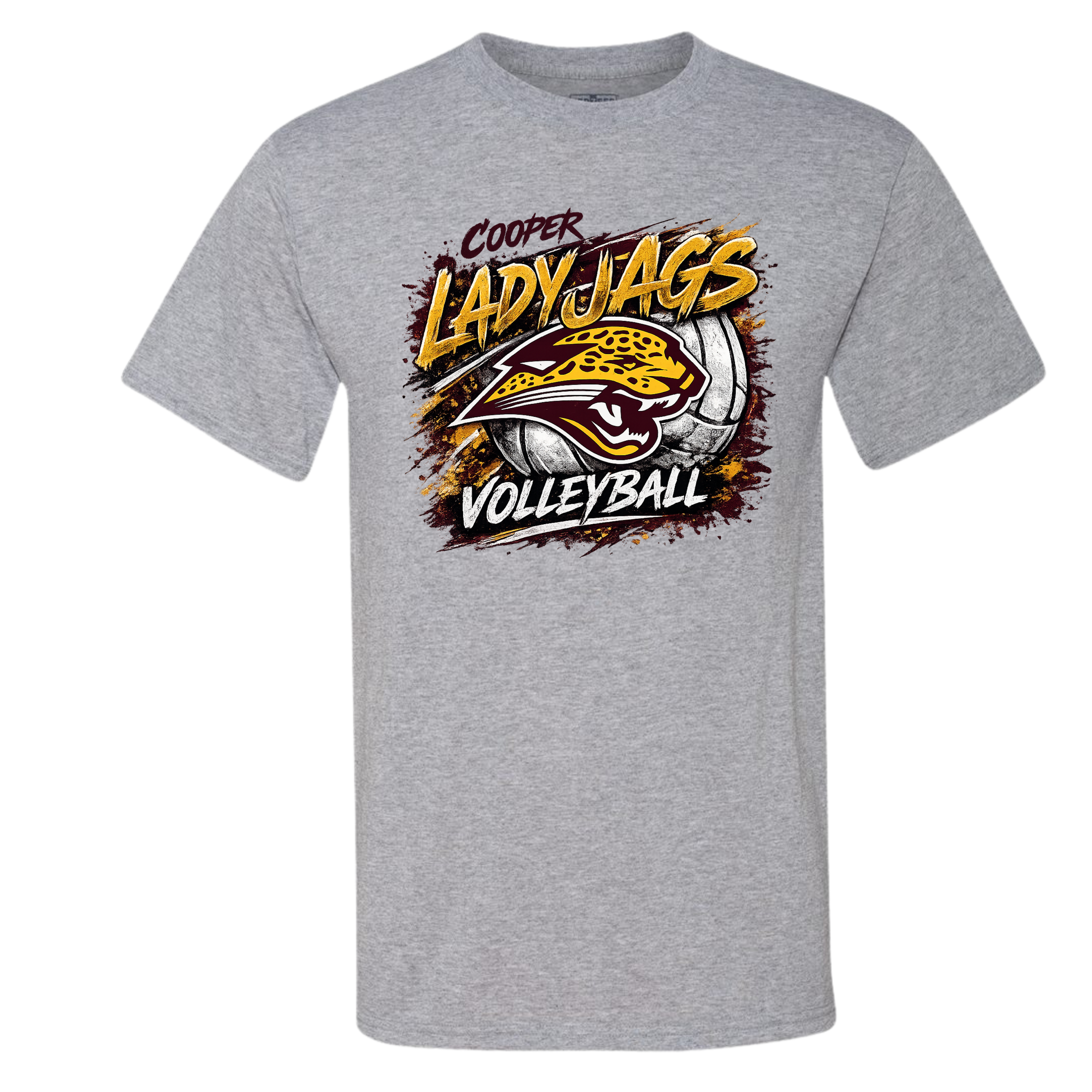 Lady Jags Volleyball Tee - Grey.png