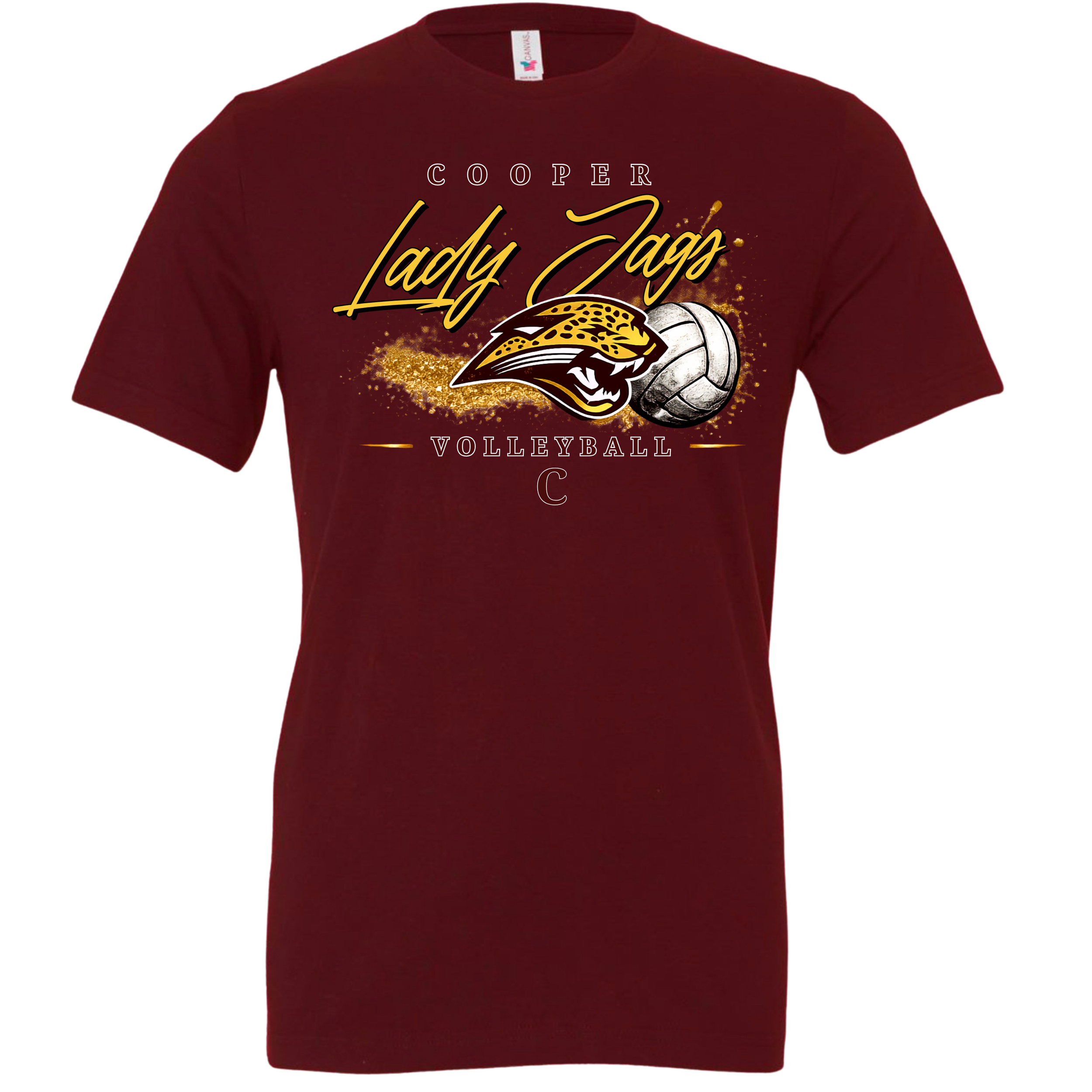Cooper Lady Jags Volleyball Tee - Maroon.png