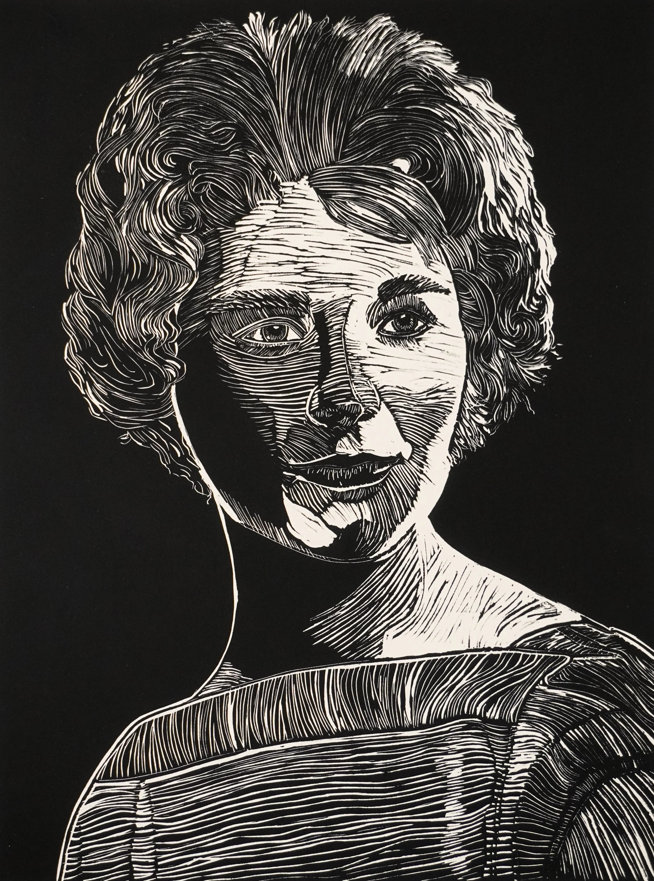 Artistic Nascence, 18"x24", Linocut, 2021