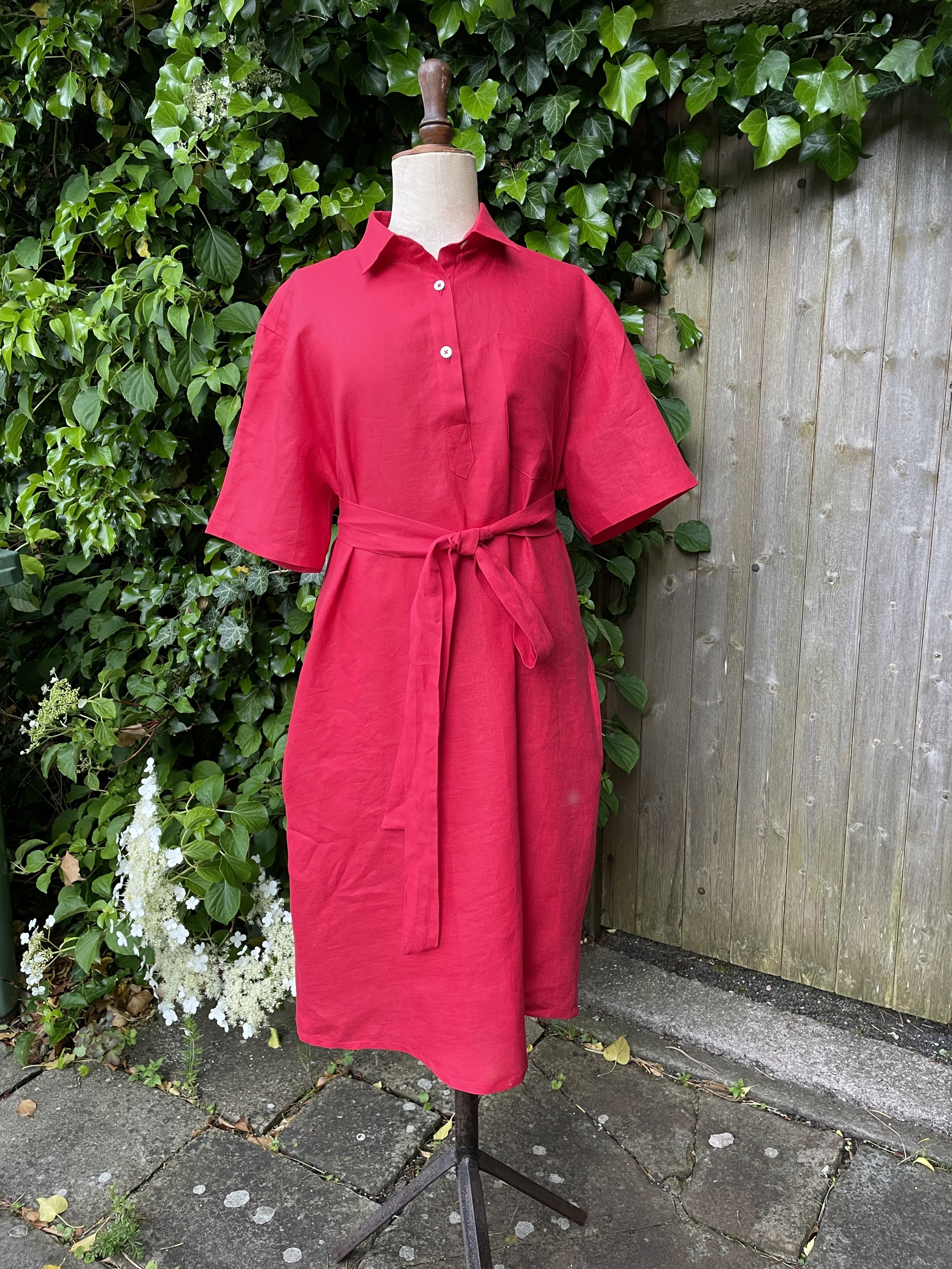 Odette linen shirtdress