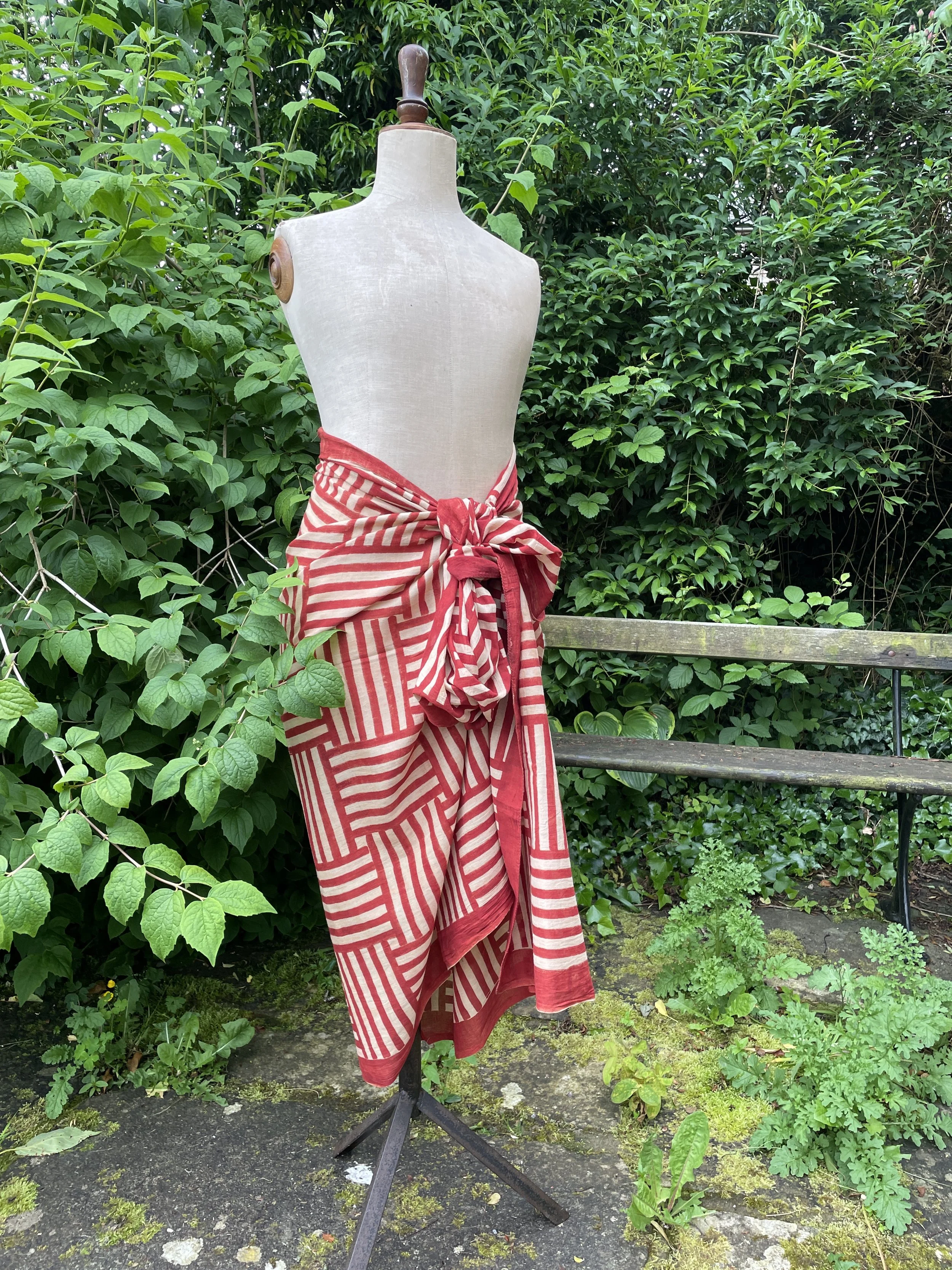 Block printed cotton sarongs