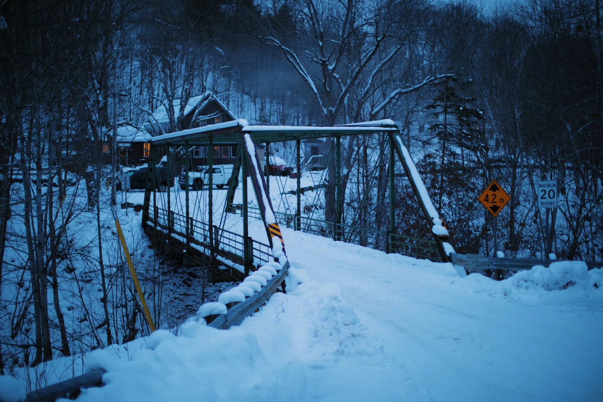 BLUE AND WHITE &mdash;&mdash; Some folks turn tail from crossing these old truss bridges by car. Can't exactly say I blame them, as they are known for sudden collapses &mdash; though usually from the weight of a too-heavy truck. But most heavy haulag