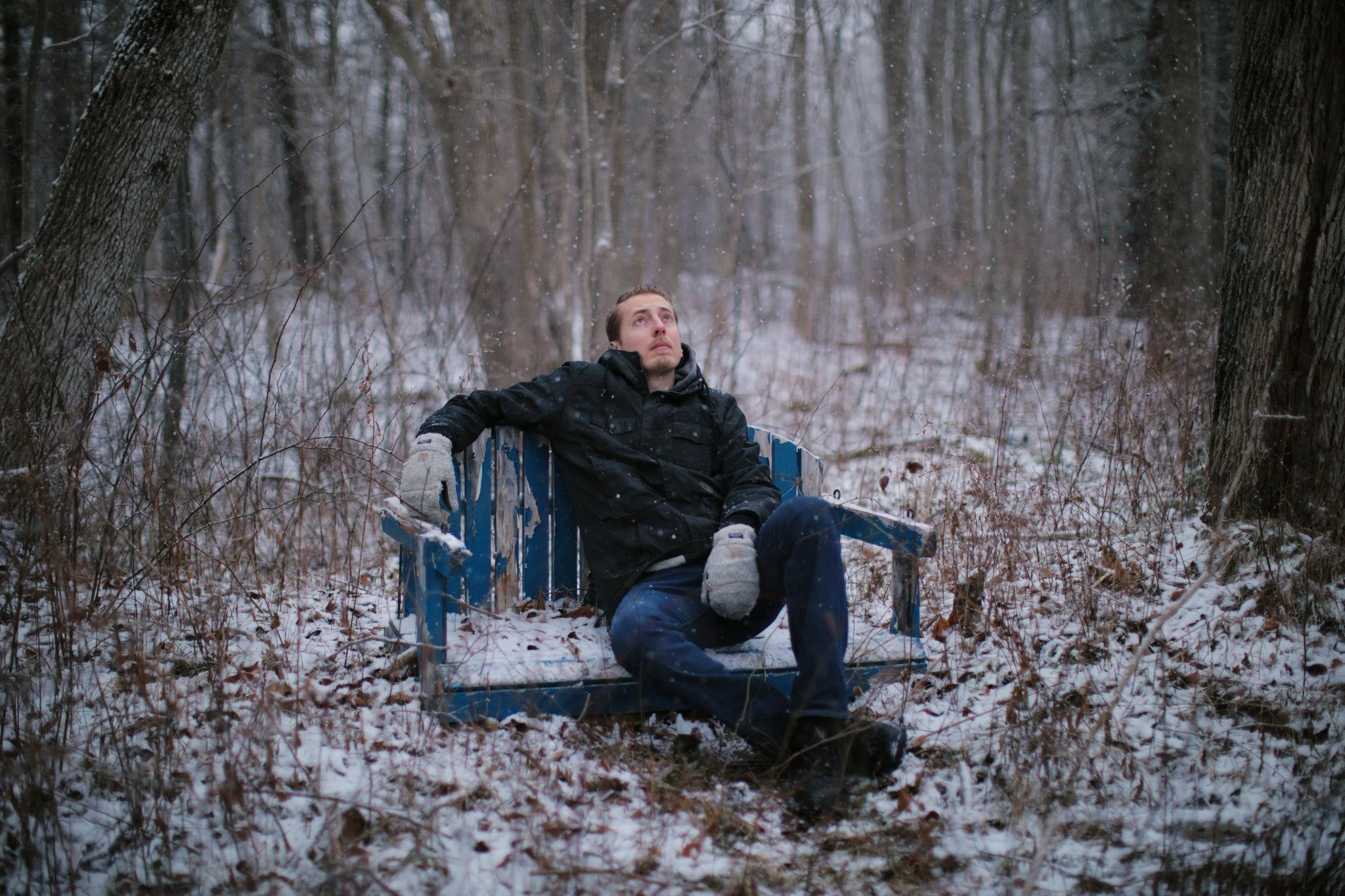 LAUGHING IN THE SHADE

Joseph Milner's cabin
is where perfect strangers stay
when they look around
and feel the world
is getting in their way
settled under unfinished shelter
in the winter shiver, summer swelter
all their busy dreams wake up
(where t